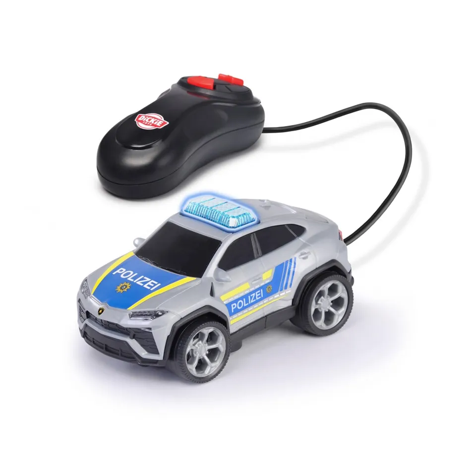 dickie-toys-polizeiauto-lamborghini-urus-13-cm-kabelferngesteuert-mit-blaulicht image 1