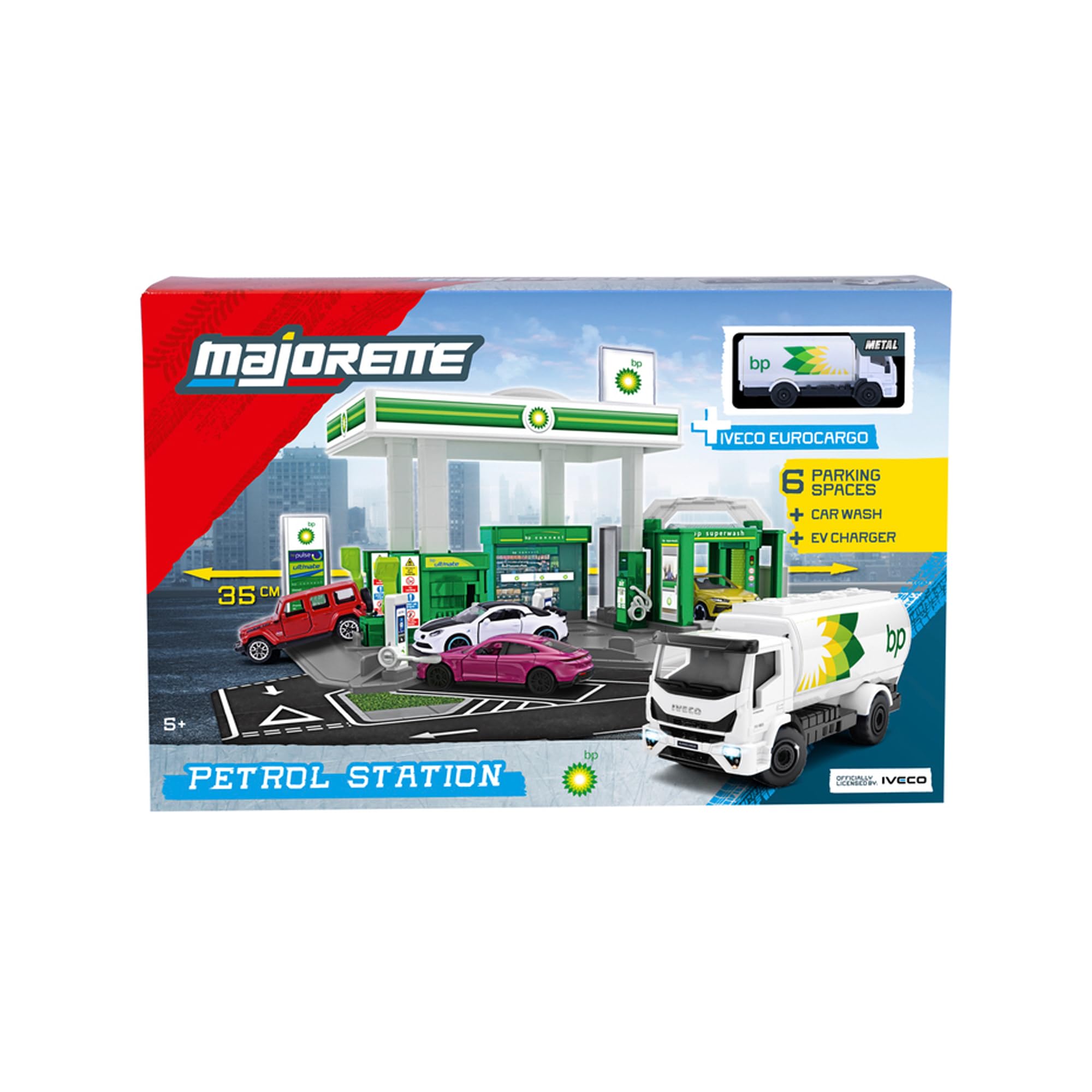 majorette-petrol-station-bp-spielzeug-tankstelle-mit-iveco-tankwagen image 4