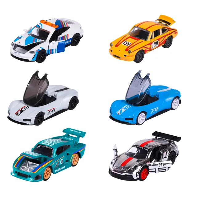 majorette-porsche-deluxe-edition-modellauto-7-5cm-mit-sammelbox image 1