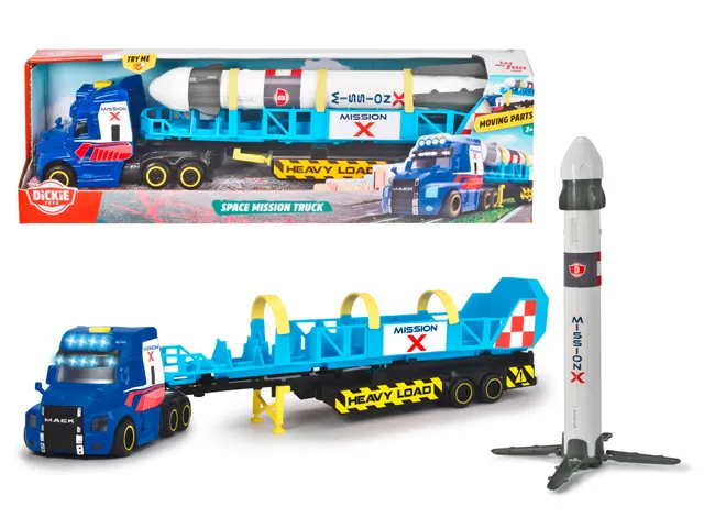 dickie-toys-space-mission-truck-schwertransporter-mit-rakete-41-cm image 1