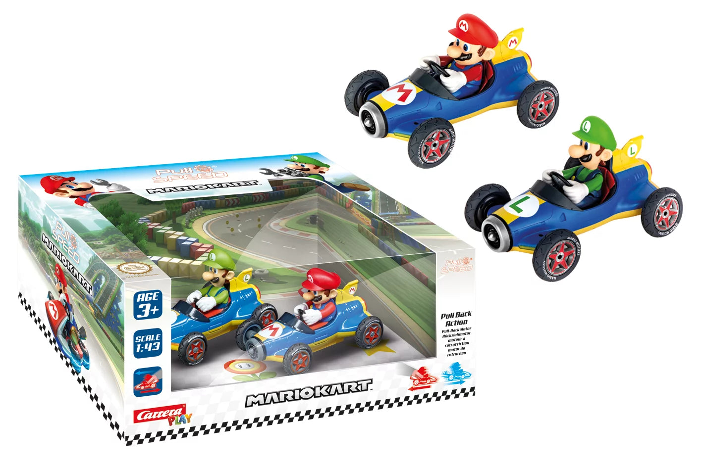 carrera-rc-mario-kart-mach8-twinpack-mario-luigi-1-43-pull-speed image 2
