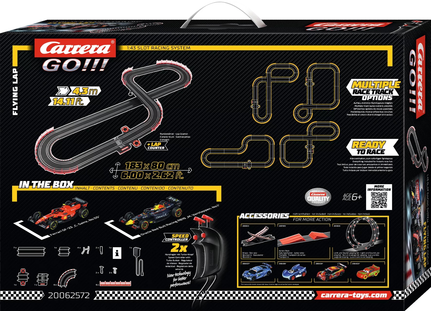 carrera-rc-flying-lap-go-rennbahn-set-ferrari-sf-23-vs-formel-renner-4-3-m image 3