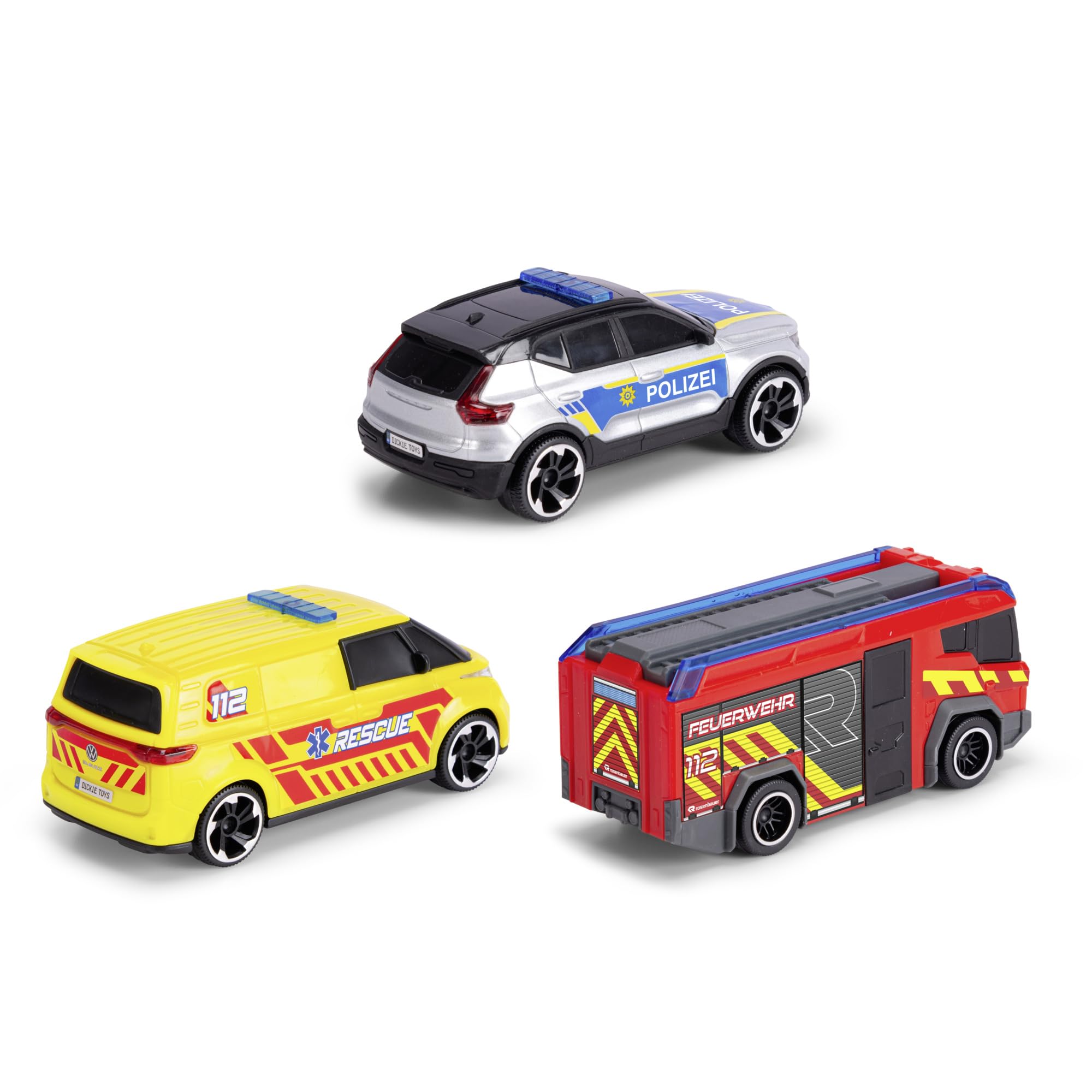 dickie-toys-sos-team-spielzeugauto-set-3er-set-je-15-cm-volvo-ex40-polizeiauto-v image 2