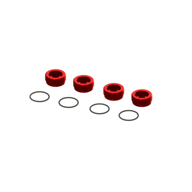 arrma-aluminium-front-hub-nut-rot-4-mit-o-ringen image 1