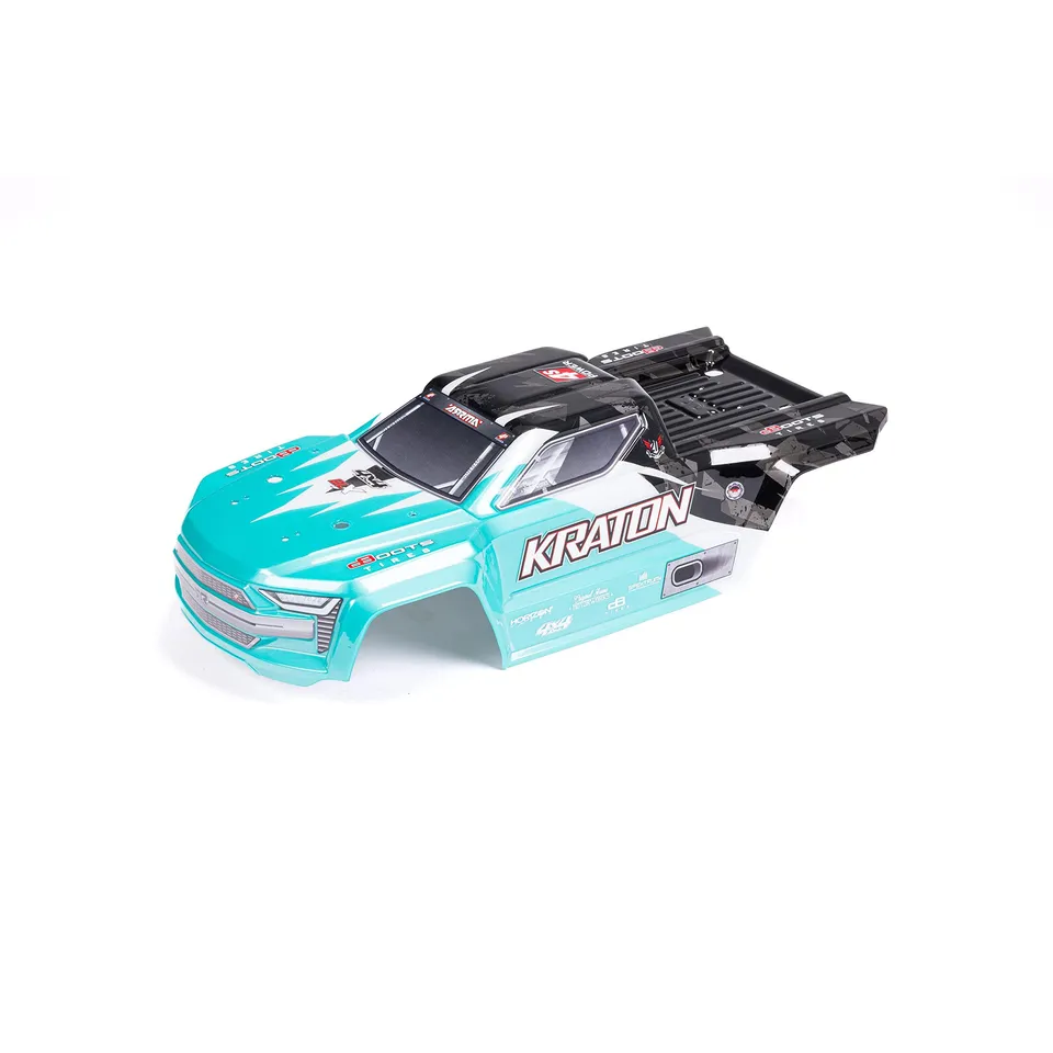 arrma-kraton-4x4-blx-lackierte-karosserie-1-10-teal-schwarz image 1