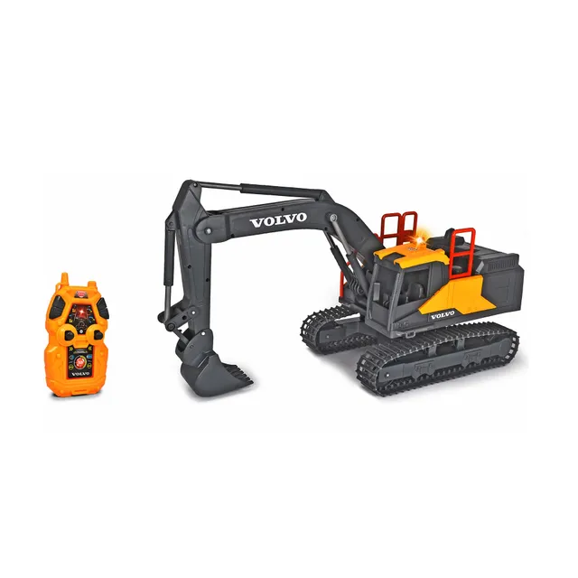 dickie-toys-rc-bagger-volvo-mining-excavator-2-4-ghz-60-cm-gelb-grau image 1