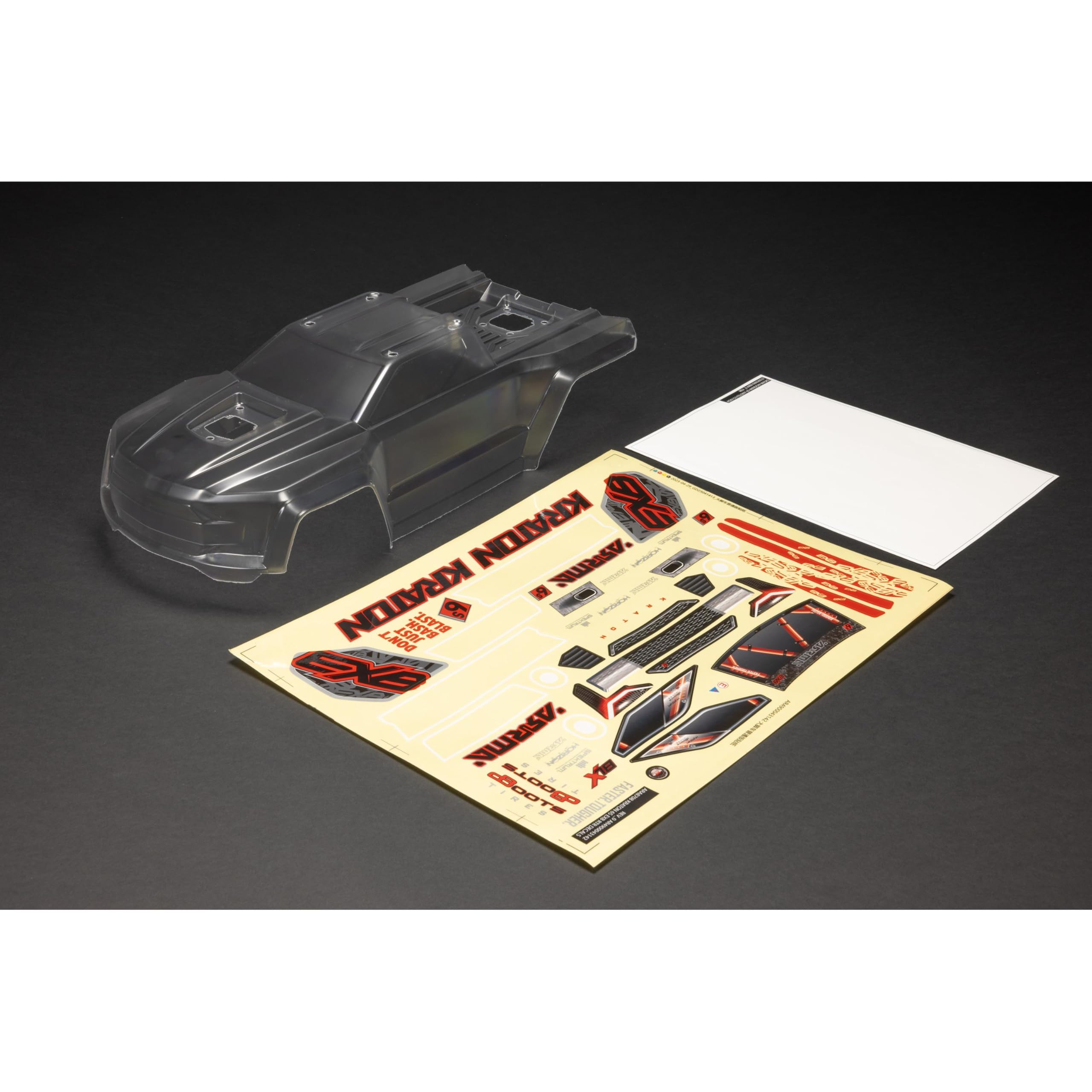 arrma-kraton-6s-blx-v6-clear-body-1-8-karosserie-mit-decals image 1