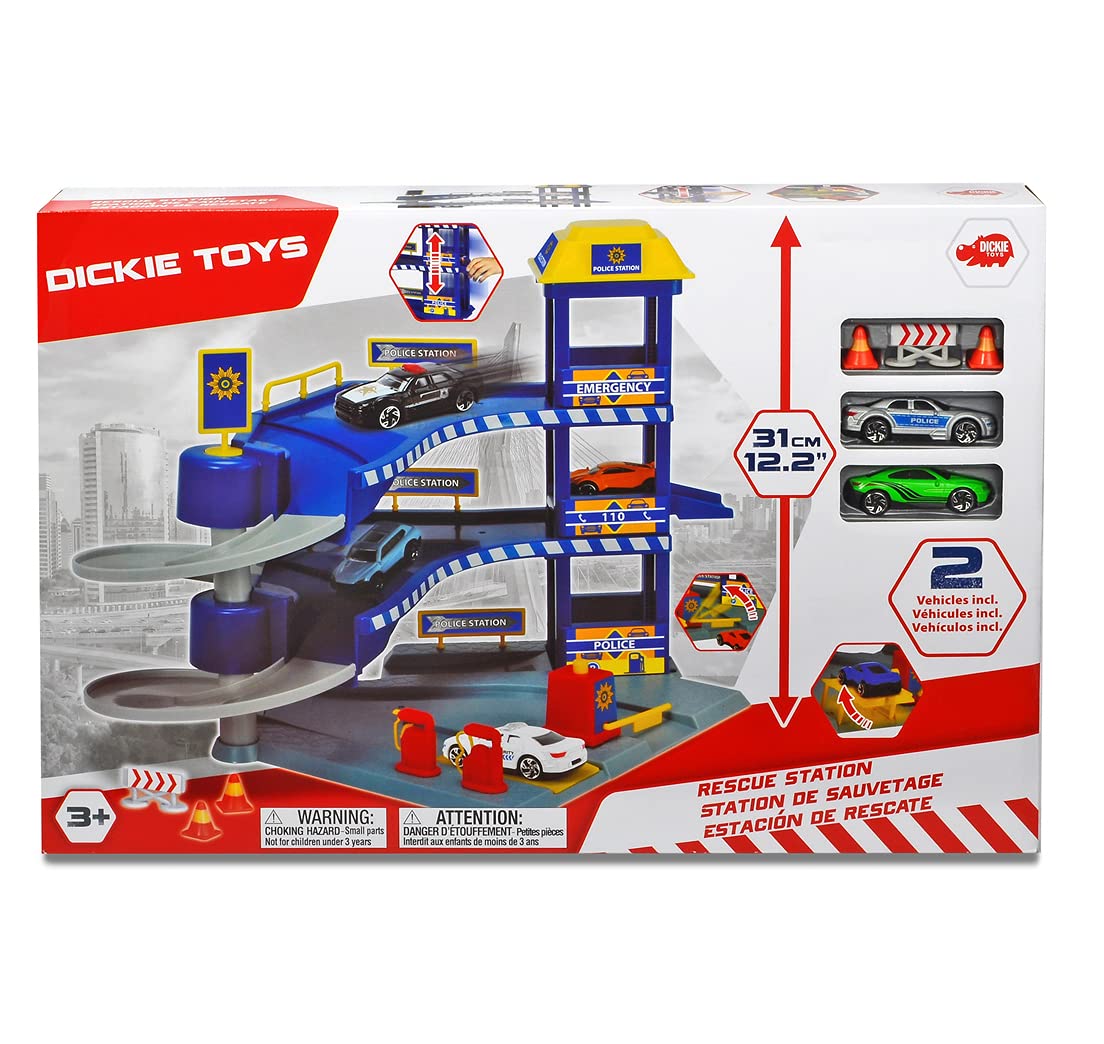 dickie-toys-rettungsstation-polizei-und-feuerwehr-garage-31x41x31-cm image 3