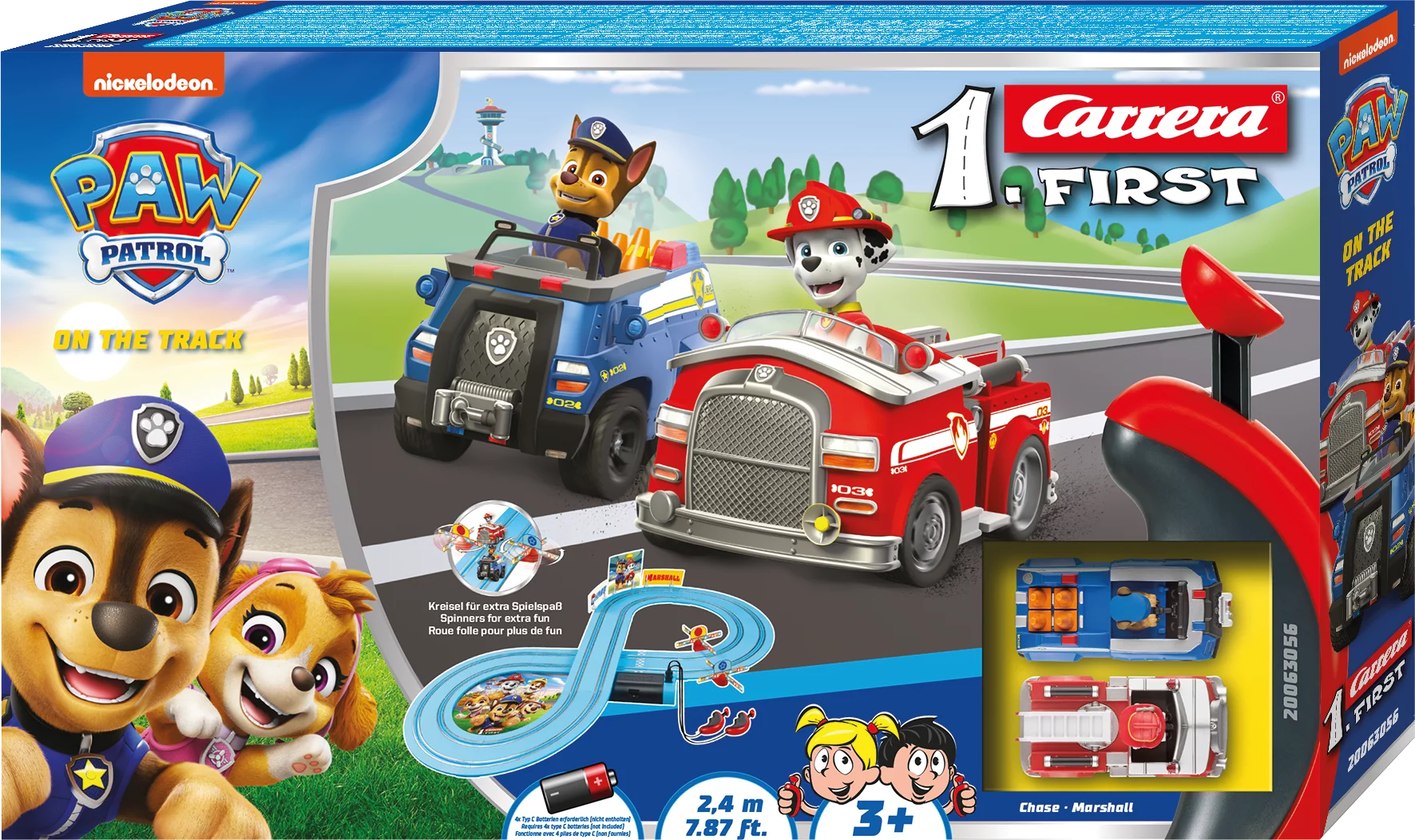carrera-rc-first-paw-patrol-on-the-track-rennbahn-set-chase-vs-marshall-2-4-m image 1