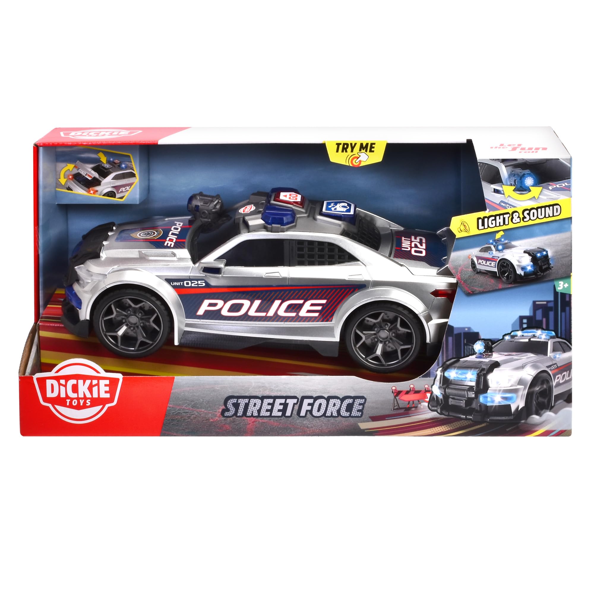 dickie-toys-street-force-polizeiauto-33-cm-mit-motor-licht-sirene image 7