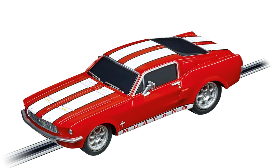 carrera-rc-ford-mustang-67-racing-red-slotcar-ponycar-klassiker image 1