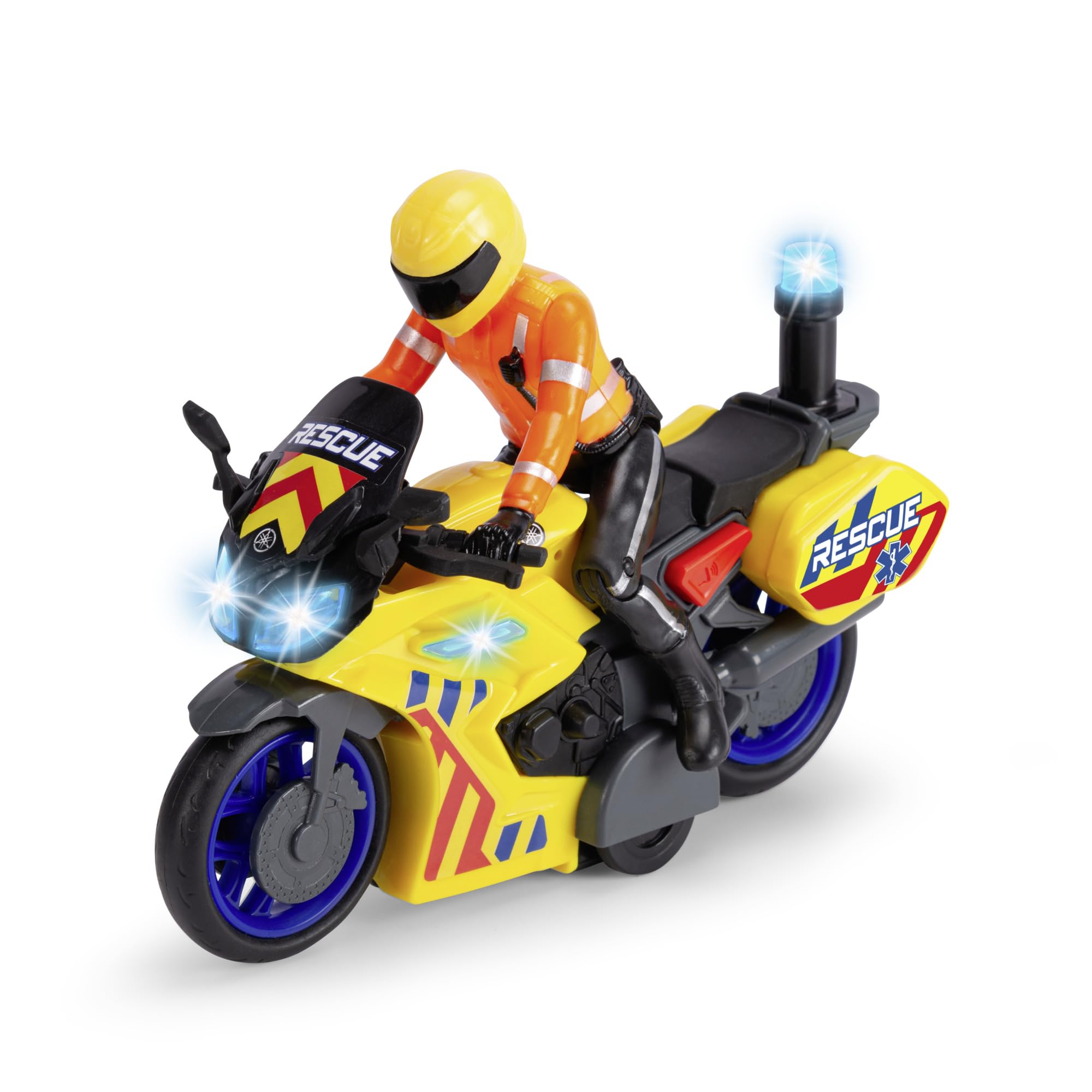 dickie-toys-rescue-bike-17-cm-yamaha-rettungs-motorrad-mit-licht-sound image 1
