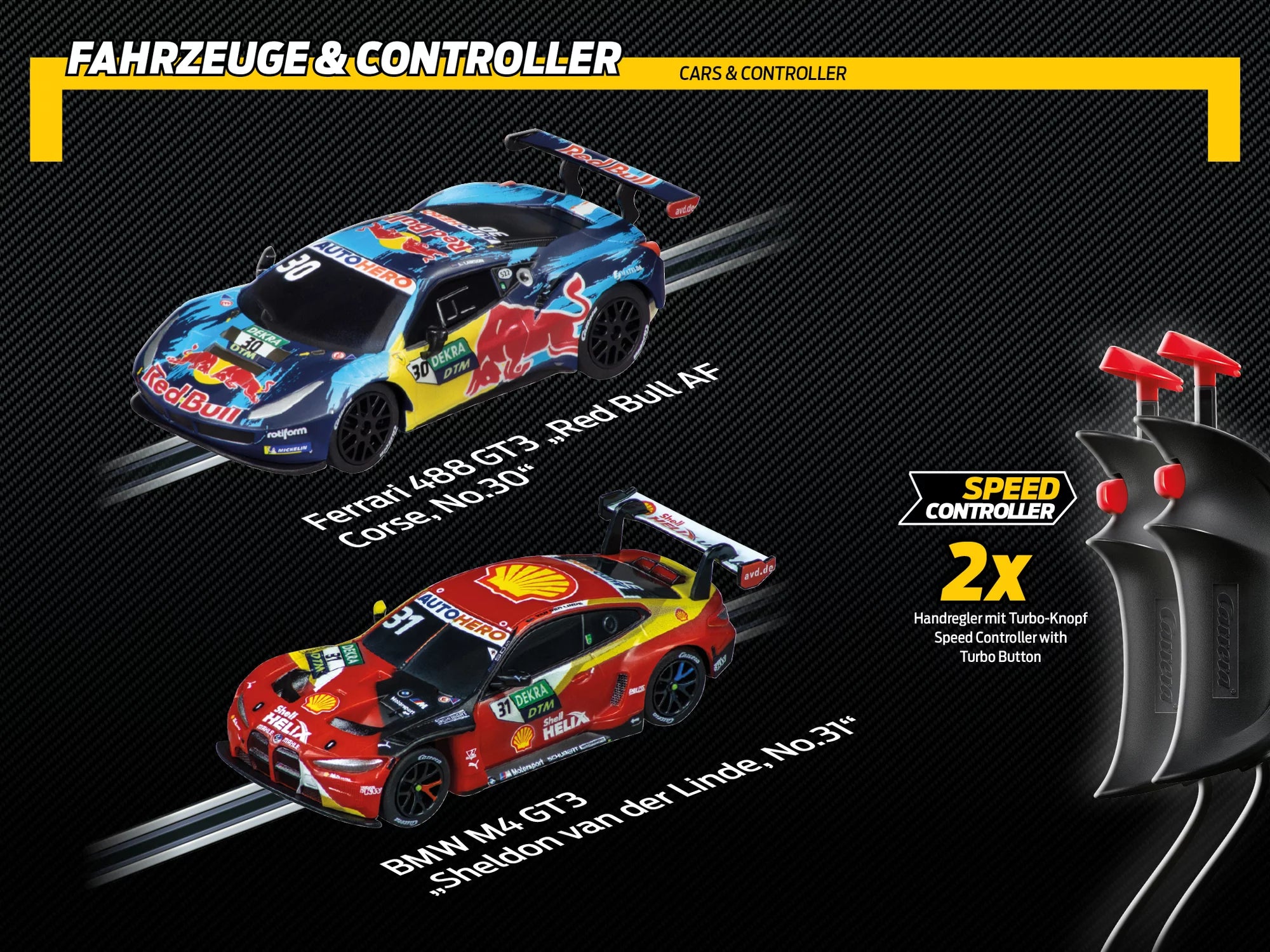 carrera-rc-go-dtm-high-speed-showdown-set-8-9-m-bmw-m4-gt3-vs-ferrari-488-gt3 image 6
