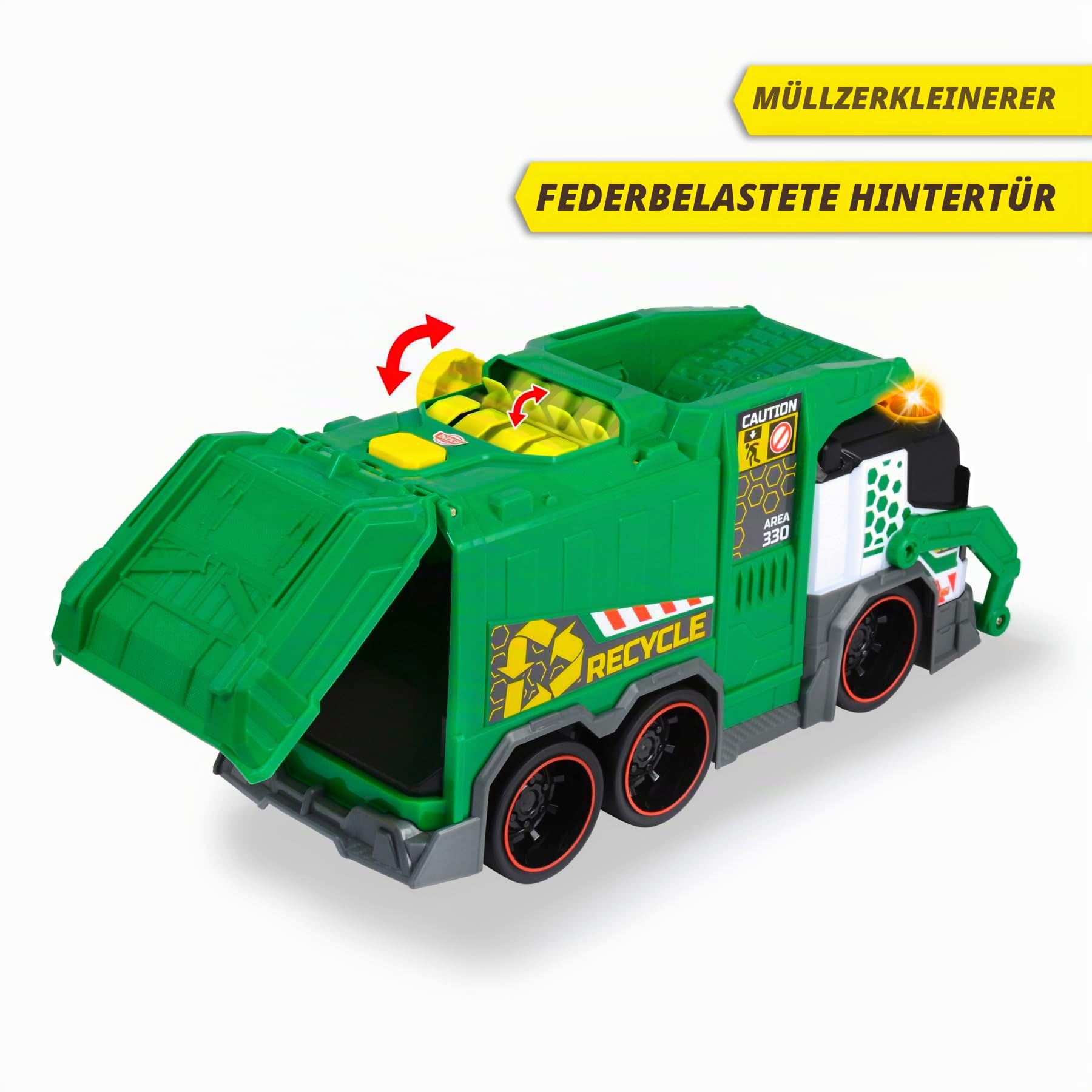 dickie-toys-m-llauto-39-cm-mit-hebefunktion-greifarm-licht-sound-ab-3-jahre image 2