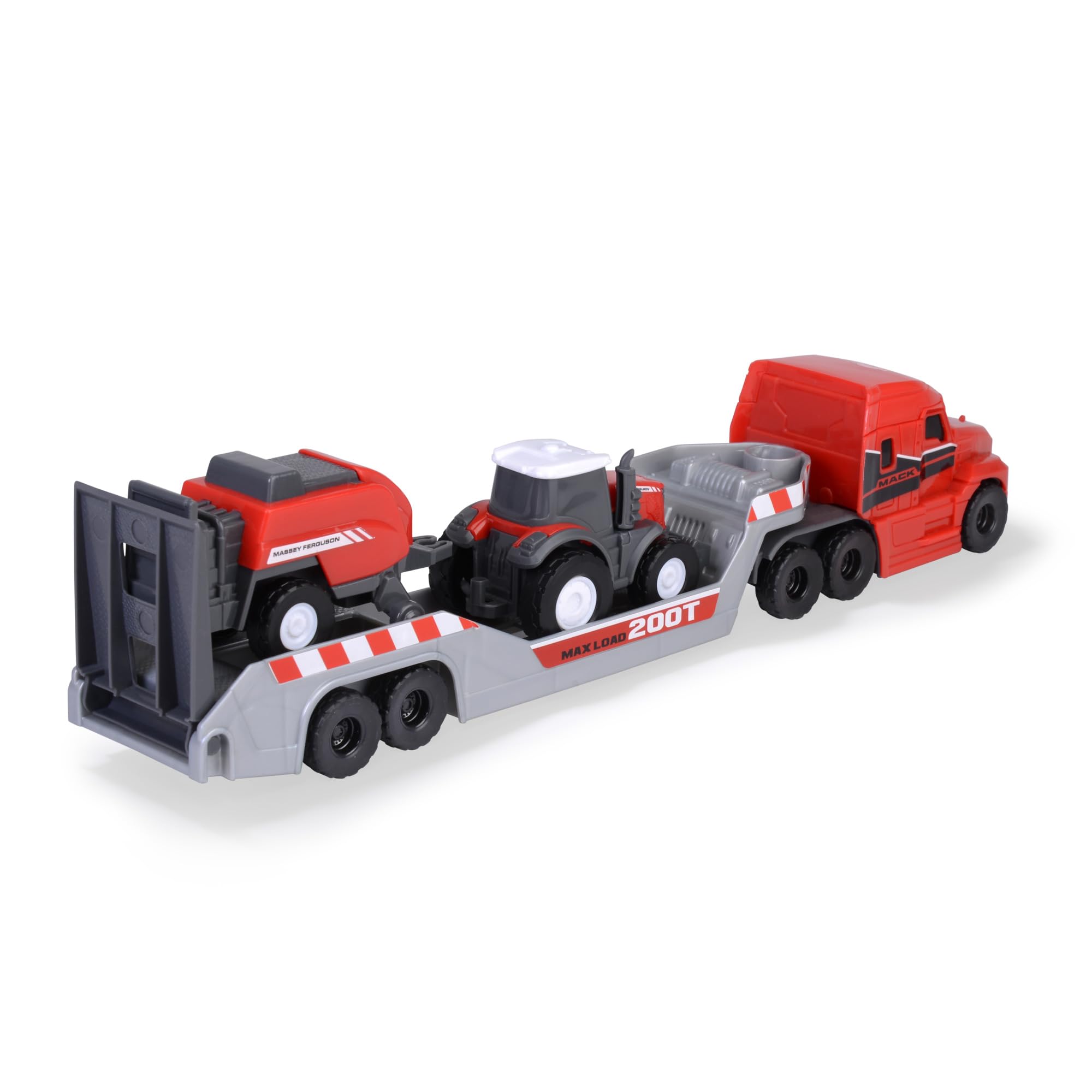 dickie-toys-massey-ferguson-bauernhof-3er-set-mack-truck-traktor-ballenpresse image 2