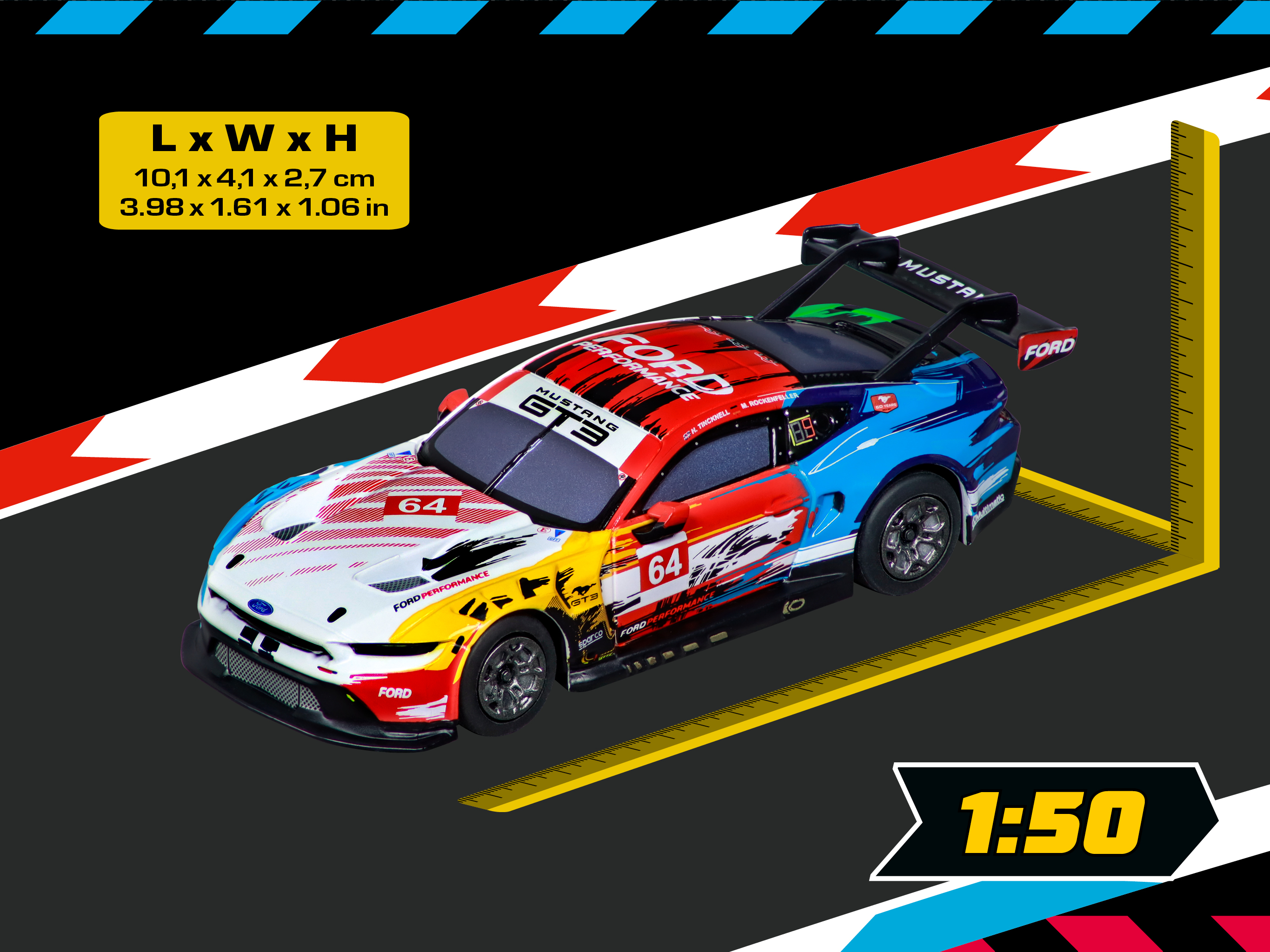carrera-rc-ford-mustang-gt3-champion-spirit-no-64-hybrid-rc-auto-1-50 image 2