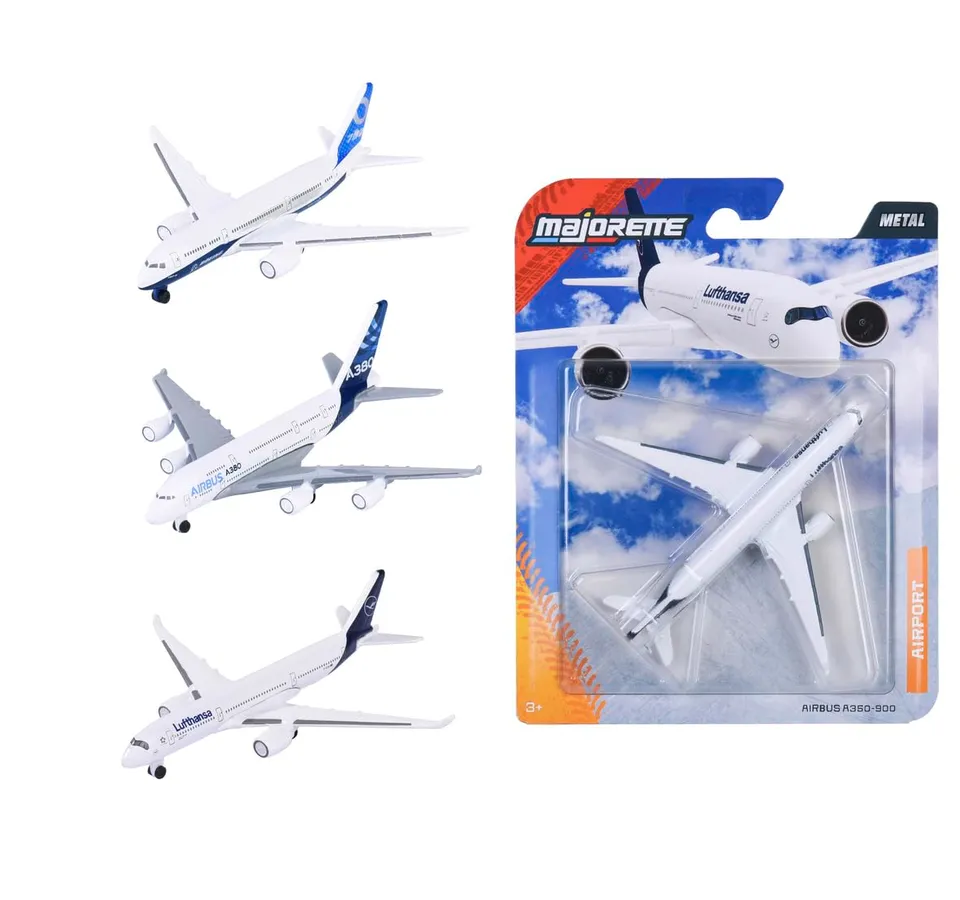 majorette-passagierflugzeug-1-64-11-cm-metall-mit-freilauf-zufallsmodell image 1