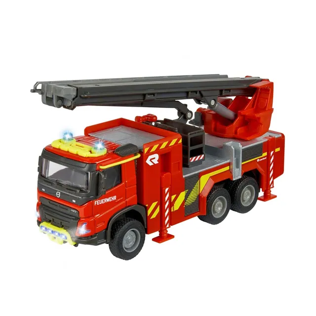 majorette-volvo-feuerwehr-truck-19-cm-mit-leiter-licht-sound image 1