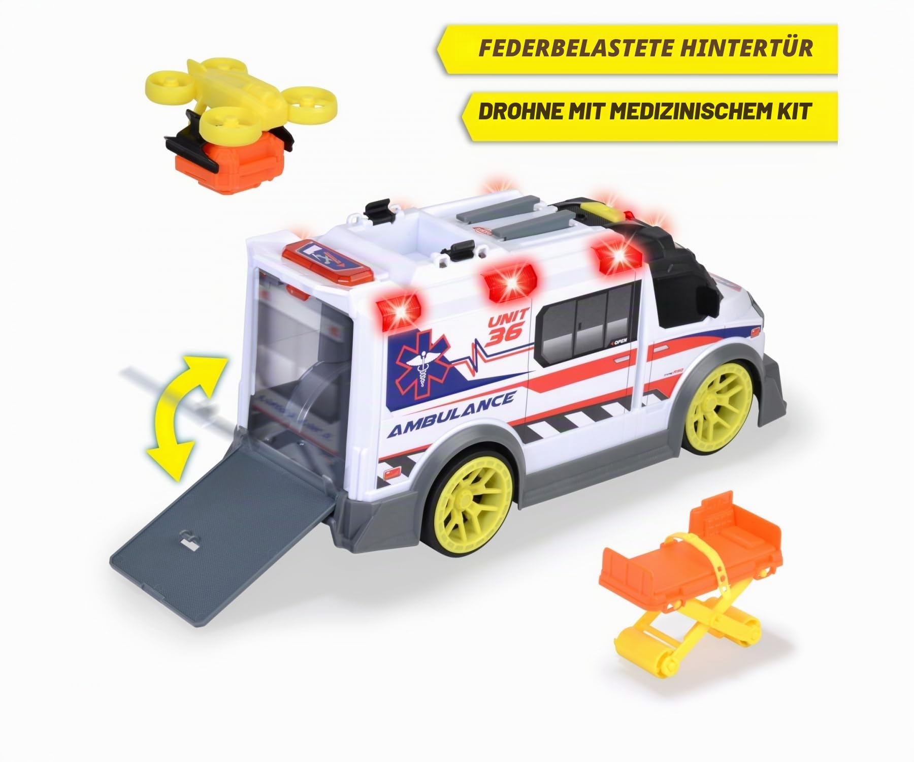 dickie-toys-spielzeug-krankenwagen-35-5-cm-mit-drohne-licht-sound image 3
