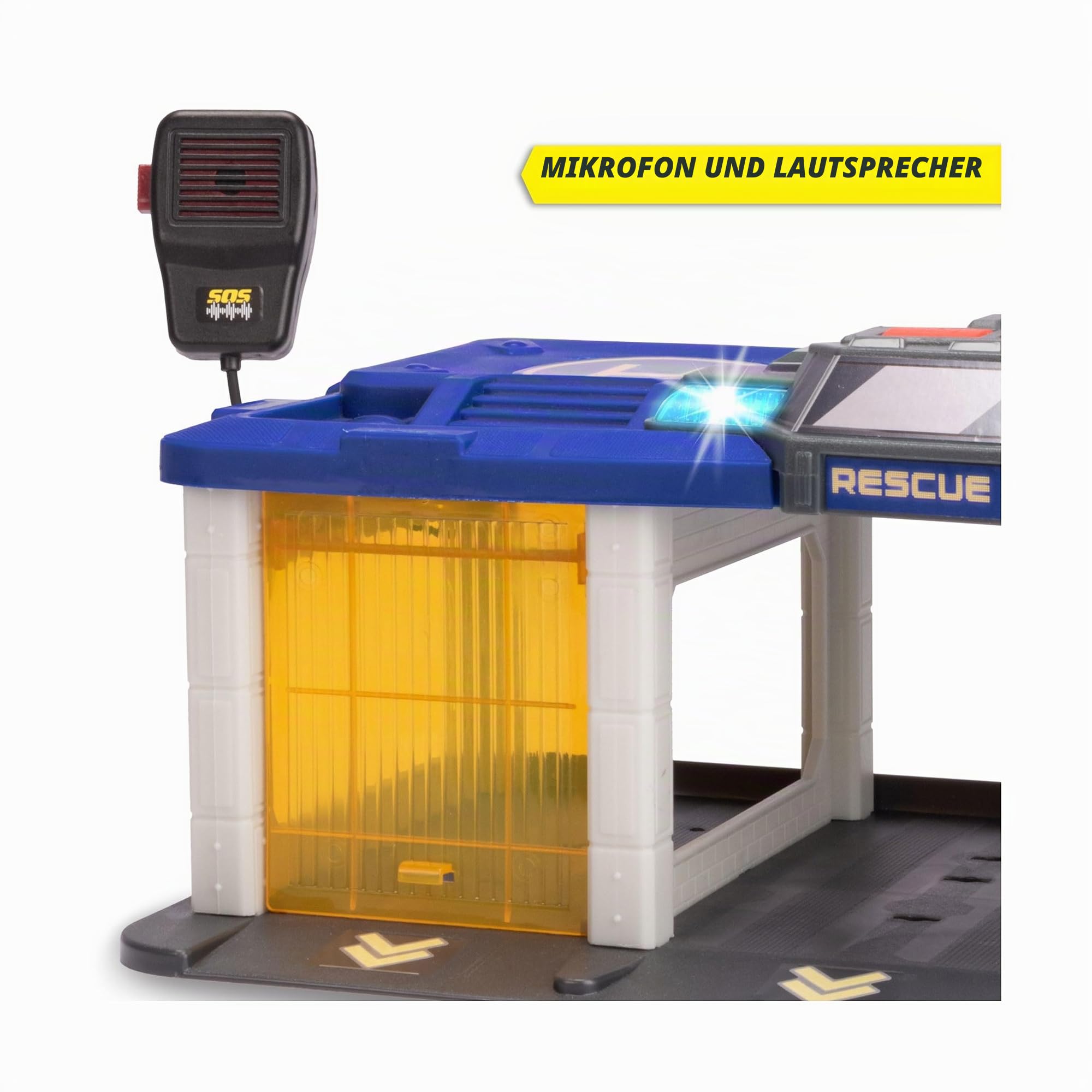 dickie-toys-s-o-s-rettungsstation-2-in-1-mit-3-autos-licht-sound image 4