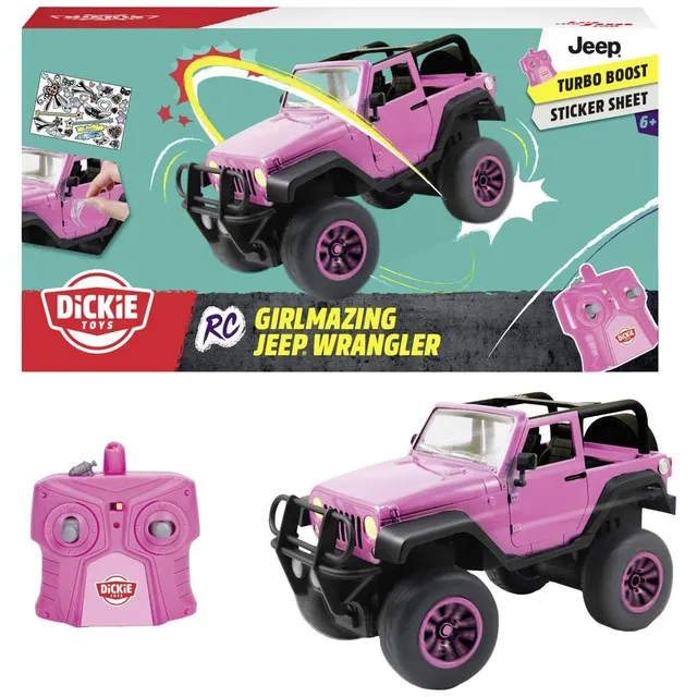 dickie-toys-rc-girlmazing-jeep-wrangler-1-16-metallic-pink image 1
