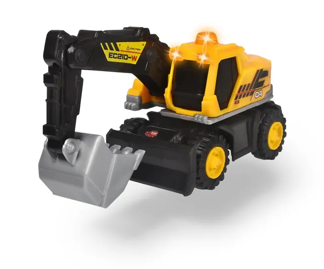 dickie-toys-bagger-schaufelbagger-baustellenfahrzeug-16-cm-gelb image 1