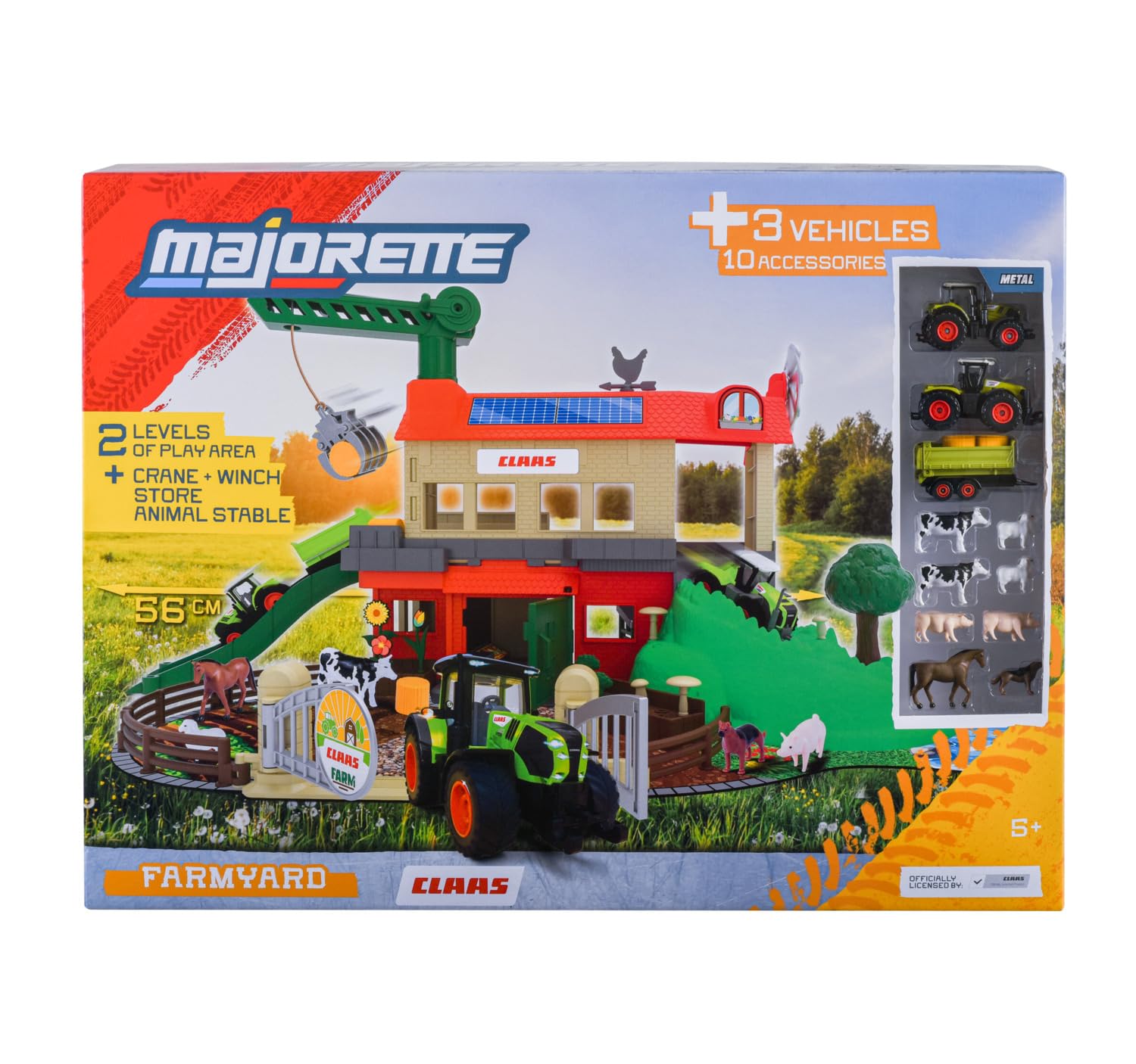 majorette-claas-farm-spielset-bauernhof-56x36x24-cm-mit-traktoren image 7