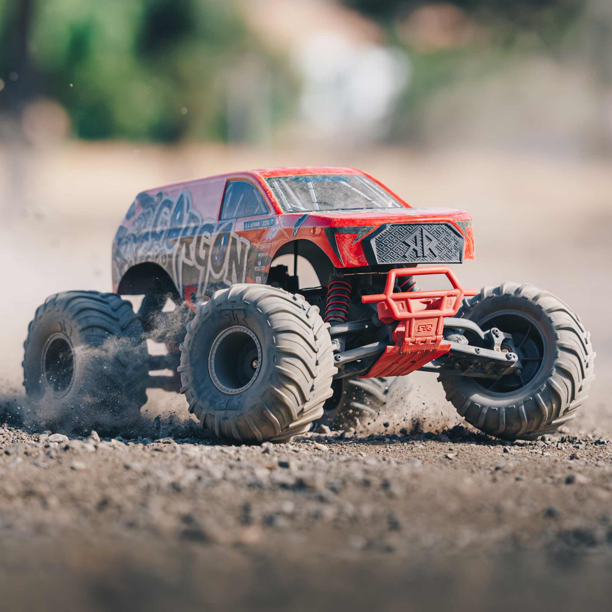 arrma-1-10-gorgon-2wd-rtr-monster-truck-rot-mega-550-14t-spektrum-slt2-inkl-akku image 2