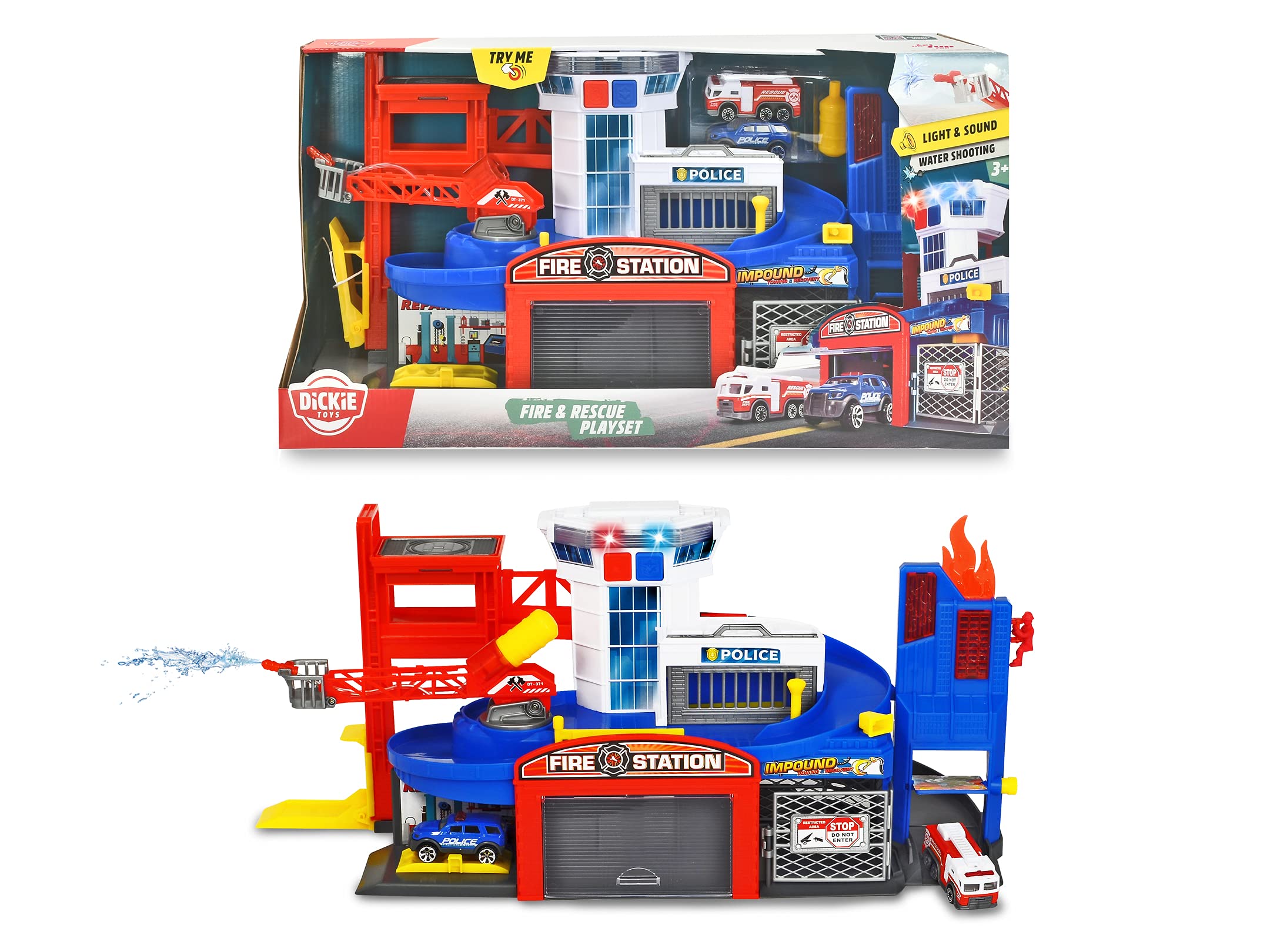 dickie-toys-parkgarage-feuerwehr-und-polizei-mit-2-autos image 7