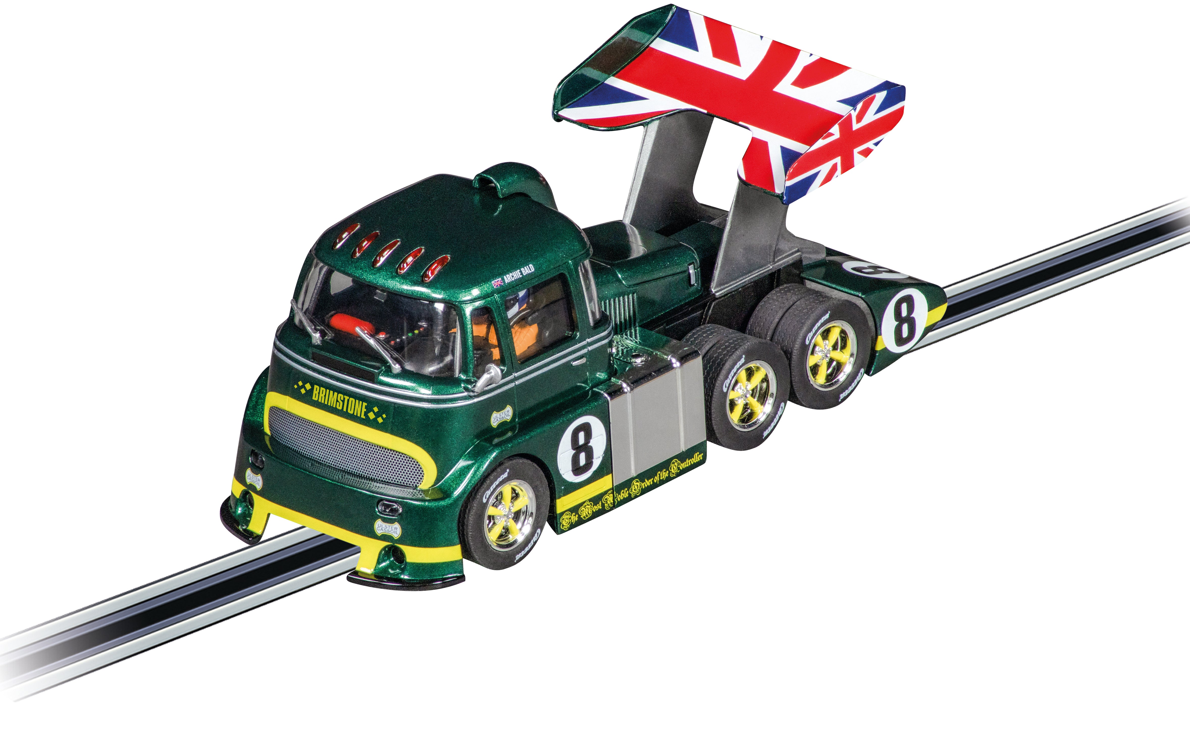 carrera-rc-racetruck-cabover-british-racing-green-no-8-digital-132-auto image 2