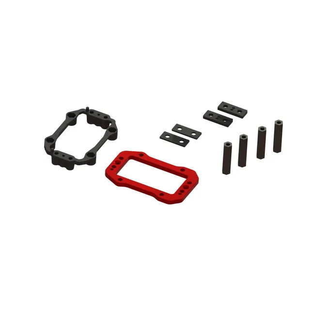 arrma-servo-halterung-aluminium-exb-rote-eloxierte-montageplatte-f-r-mehr-lenkpr image 1