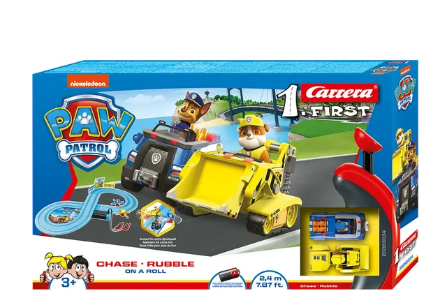 carrera-rc-paw-patrol-on-a-roll-2-4-ghz-first-rennbahn-set-2-4-m-chase-rubble image 1