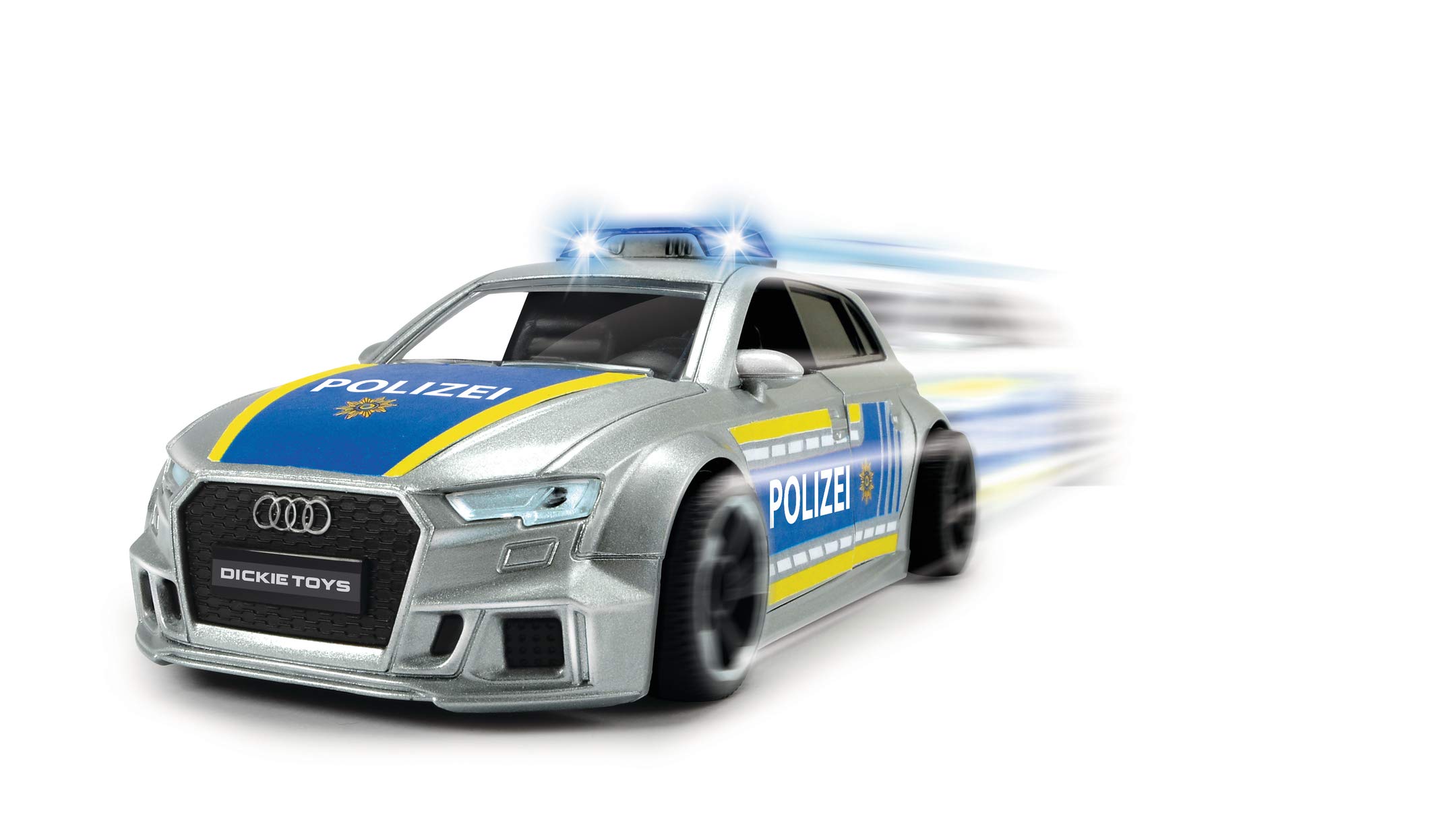 dickie-toys-audi-rs3-polizeiauto-15-cm-mit-stra-ensperre-licht-sound-und-friktio image 5
