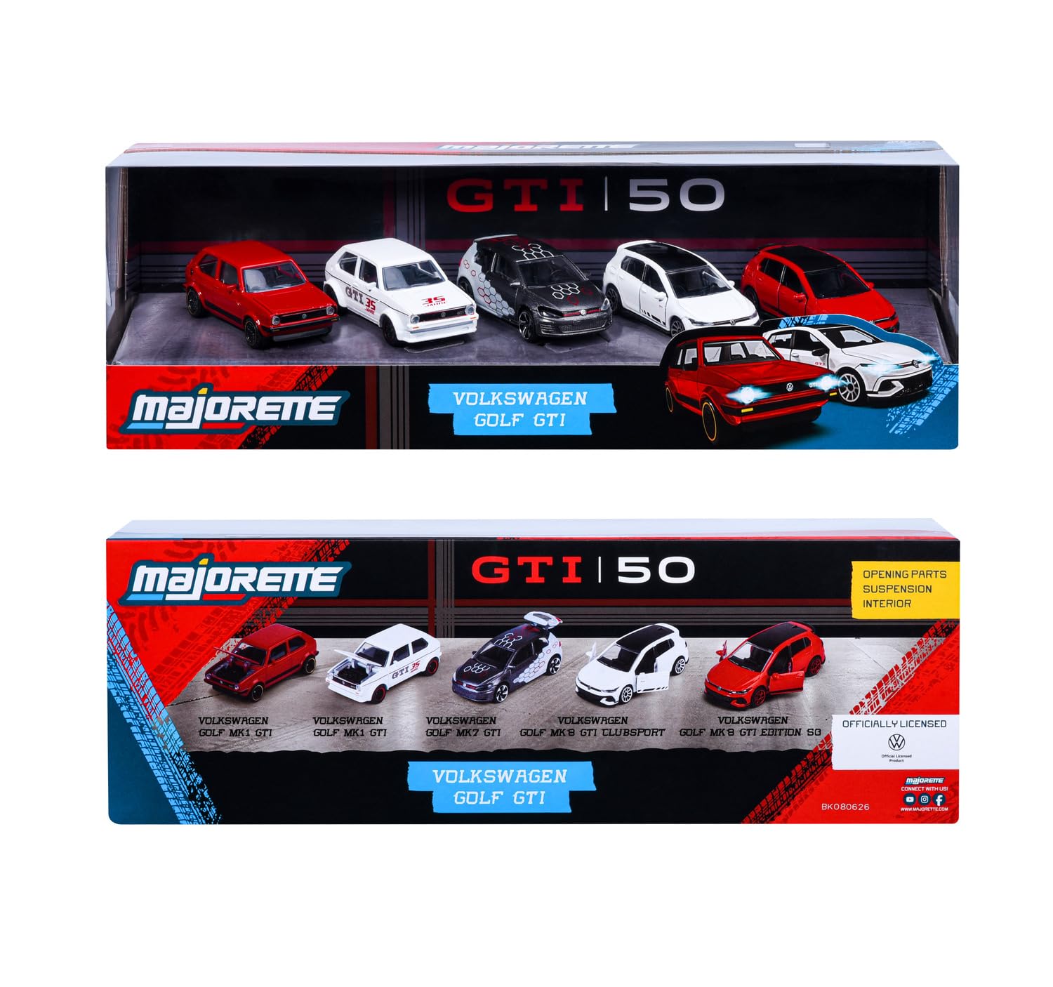 majorette-volkswagen-golf-gti-geschenkpack-5-st-ck-metall-1-64-jubil-ums-set image 7