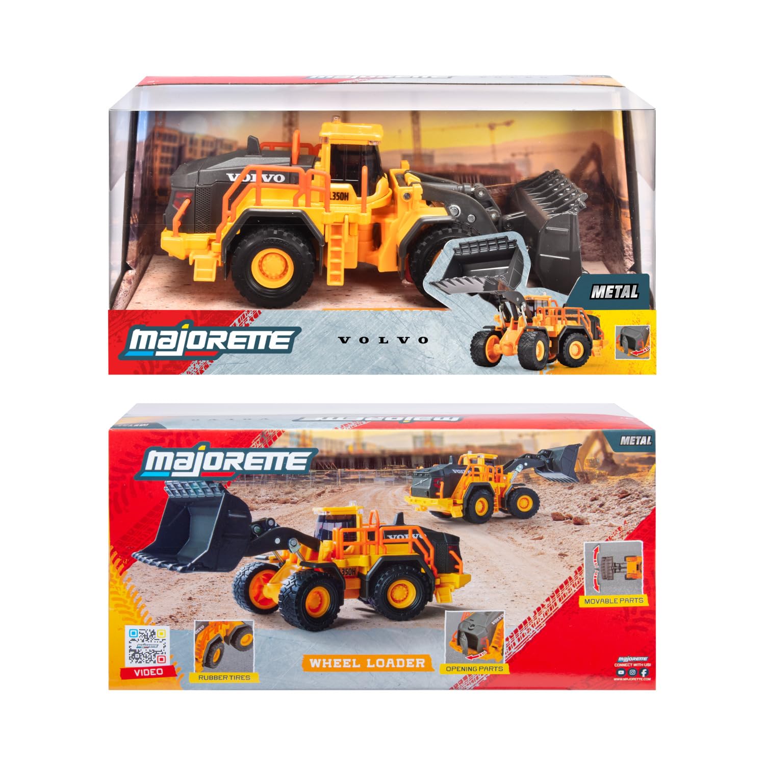 majorette-volvo-wheel-loader-radlader-21-cm-gelb-metall image 7