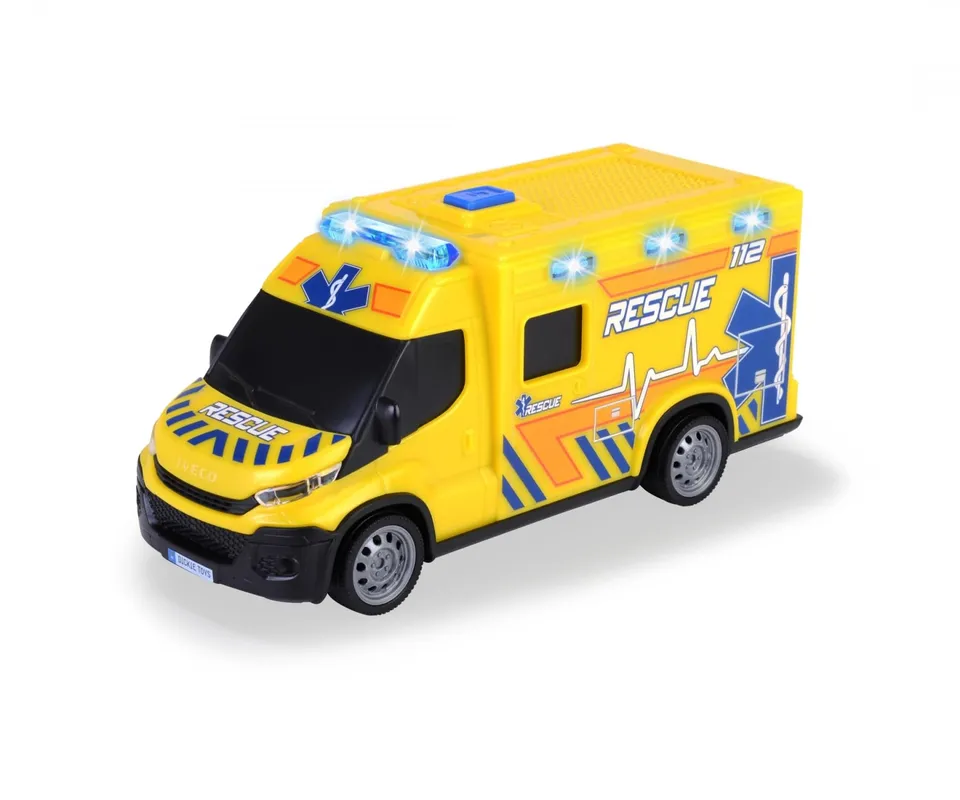 dickie-toys-iveco-daily-ambulance-18-cm-1-32-mit-licht-sound image 1