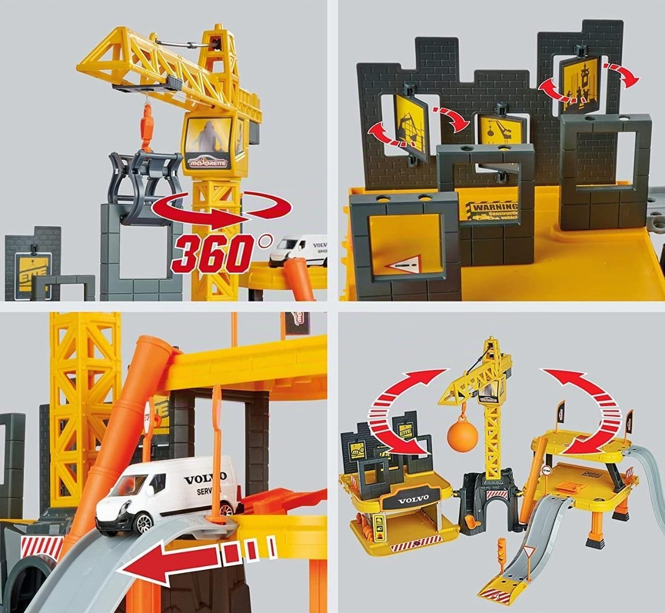 majorette-creatix-gro-baustelle-xxl-spielset-mit-5-volvo-baufahrzeugen image 4