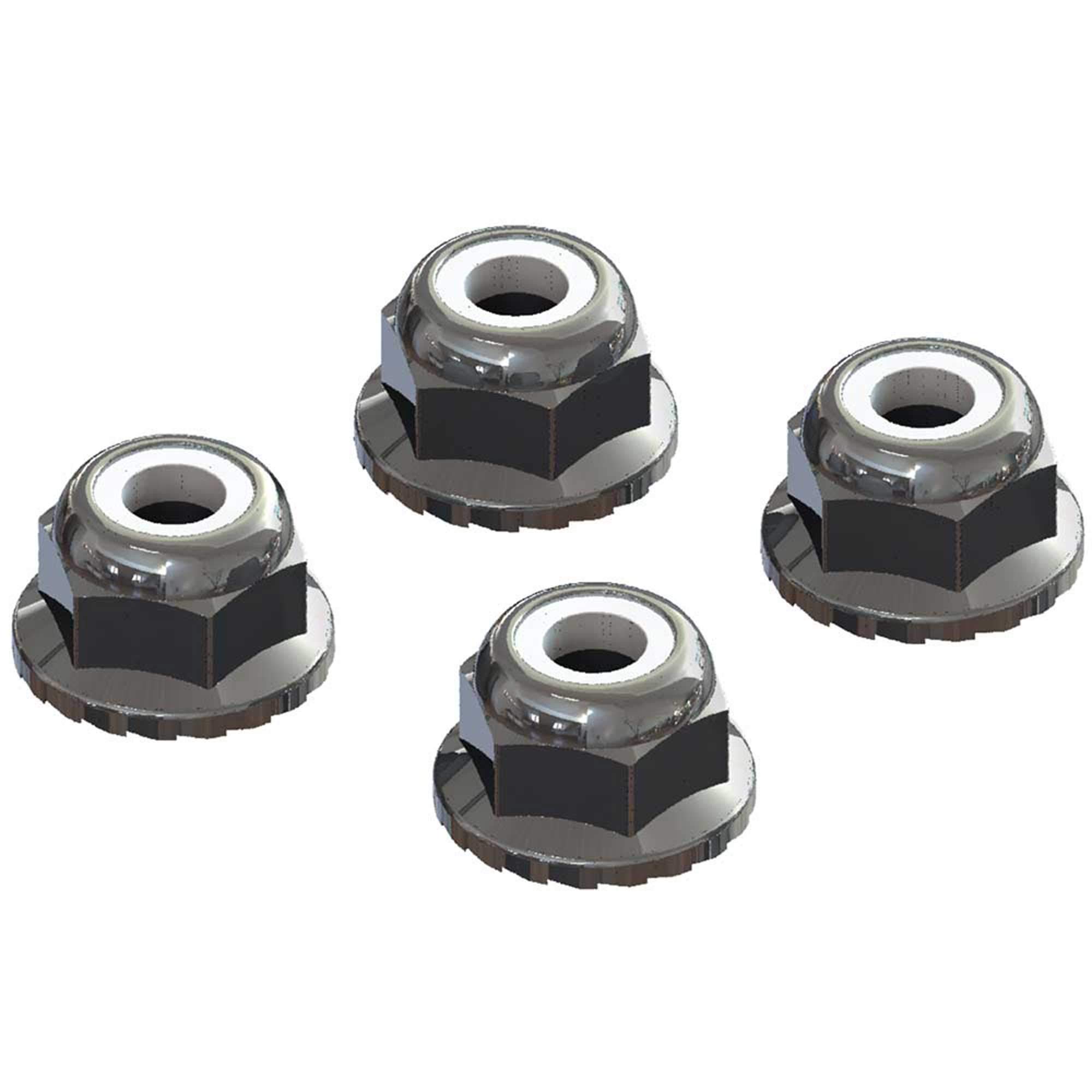 arrma-ar708008-flanged-nyloc-locknut-4mm-silber-4-kraton-ersatzteil image 1