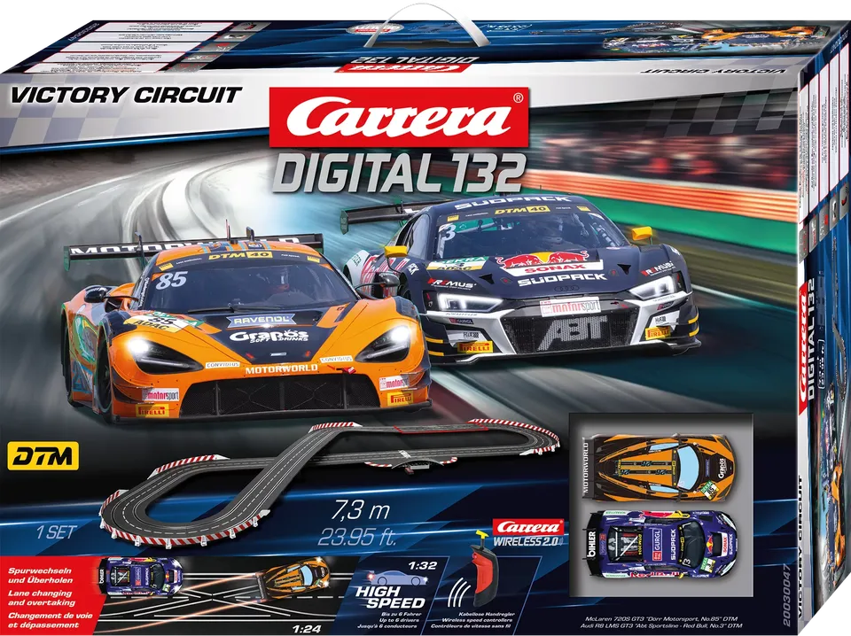 carrera-digital-132-victory-circuit-set-mclaren-720s-gt3-vs-audi-r8-lms-gt3 image 1