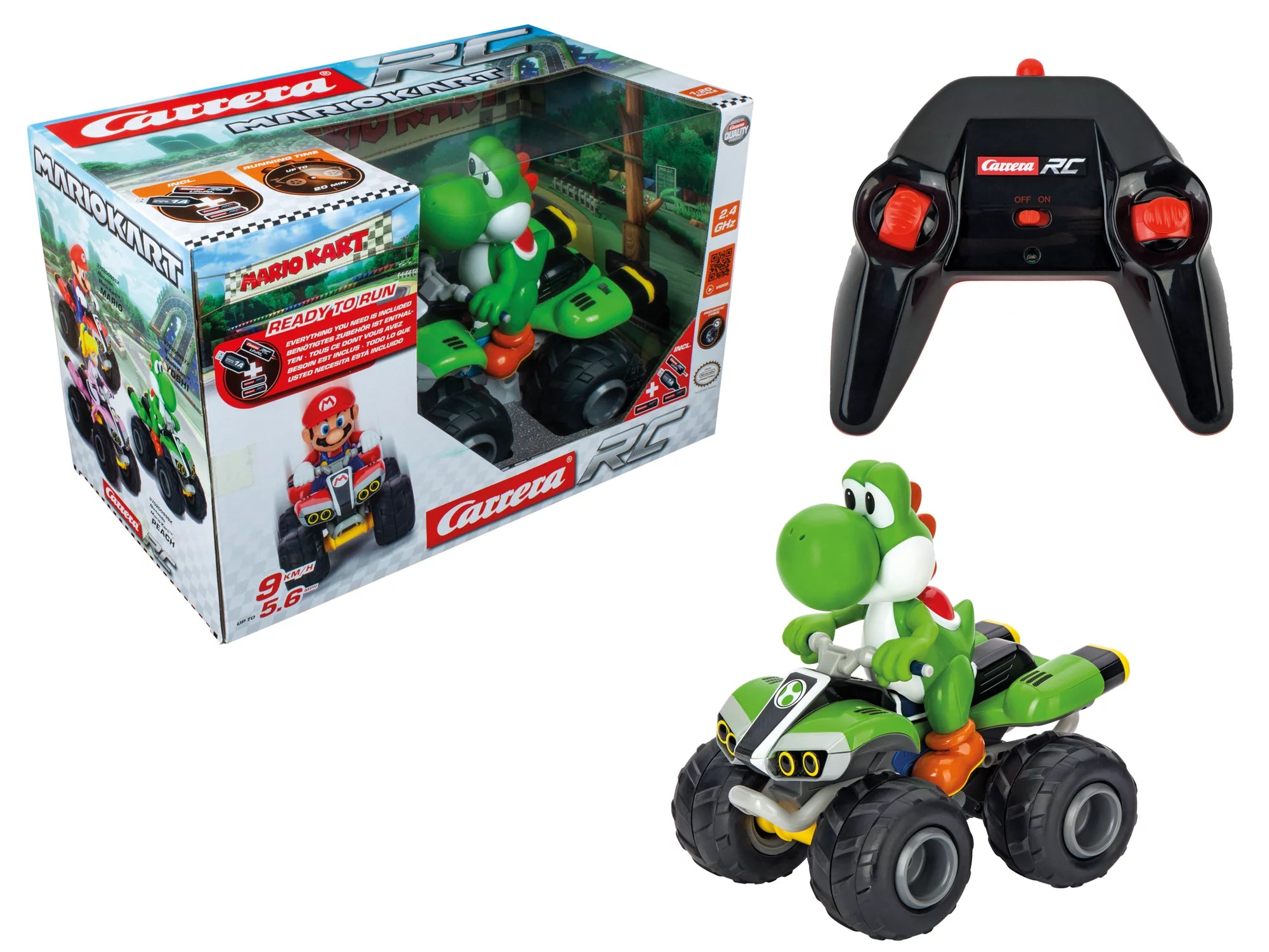 carrera-rc-2-4ghz-mario-kart-yoshi-quad-rc-car-1-20 image 2