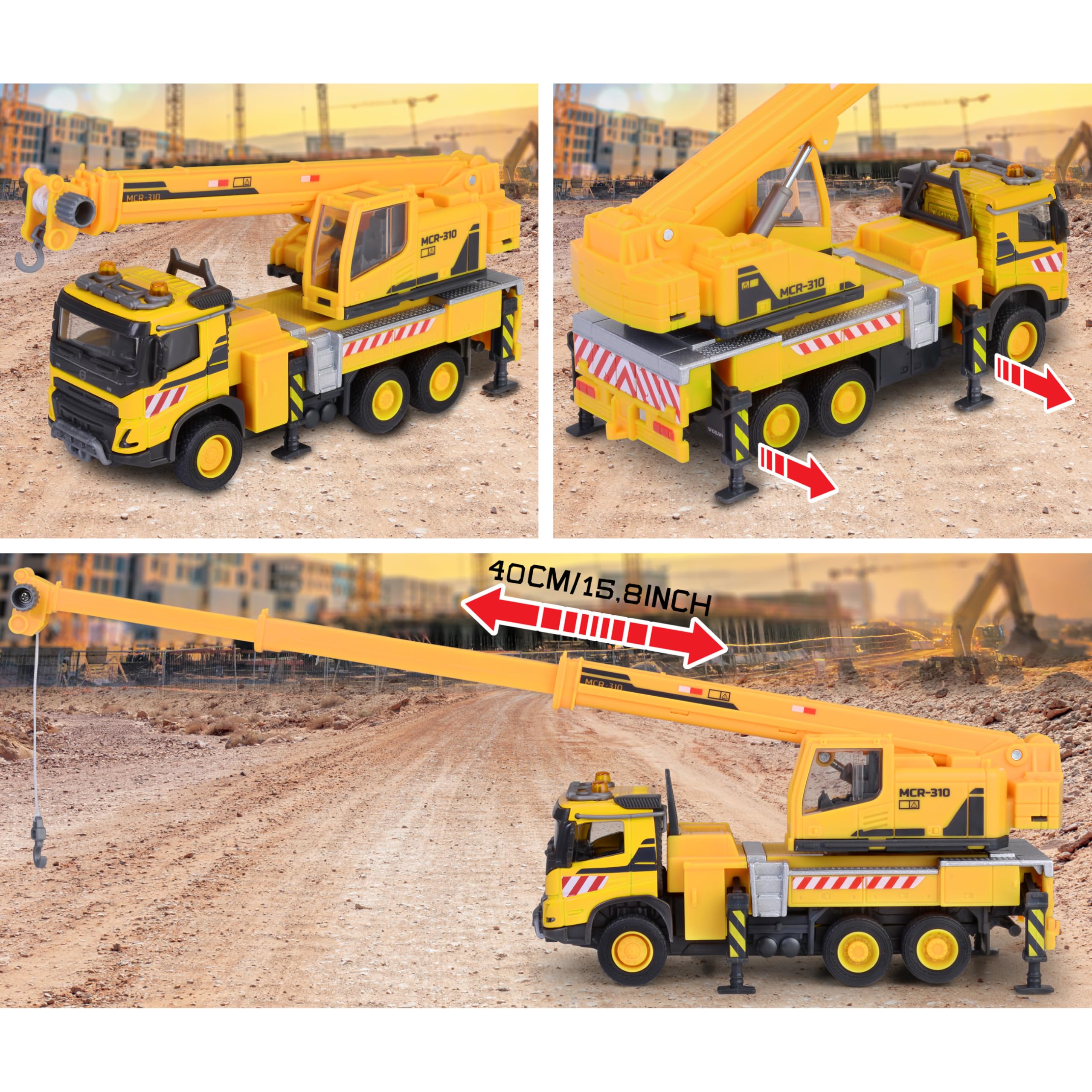 majorette-volvo-fh16-truck-mit-radlader-baustellen-set-35-cm image 5