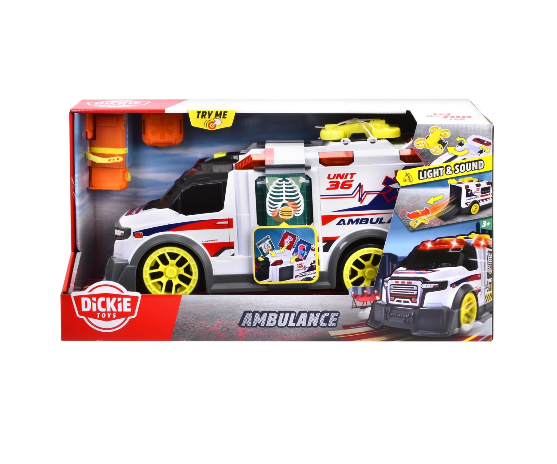 dickie-toys-spielzeug-krankenwagen-35-5-cm-mit-drohne-licht-sound image 2