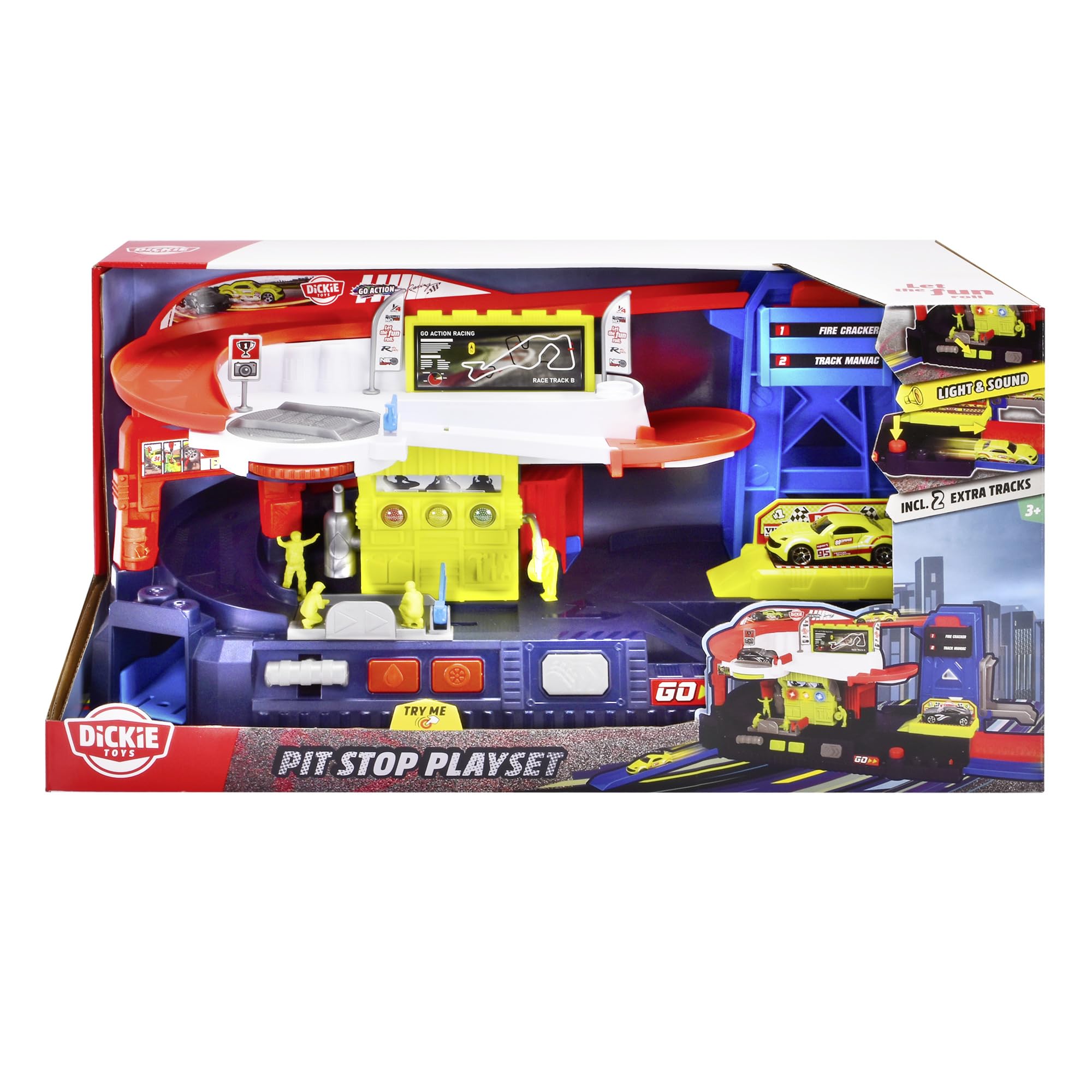 dickie-toys-pit-stop-spiel-set-racing-station-92-cm-mit-auto image 7