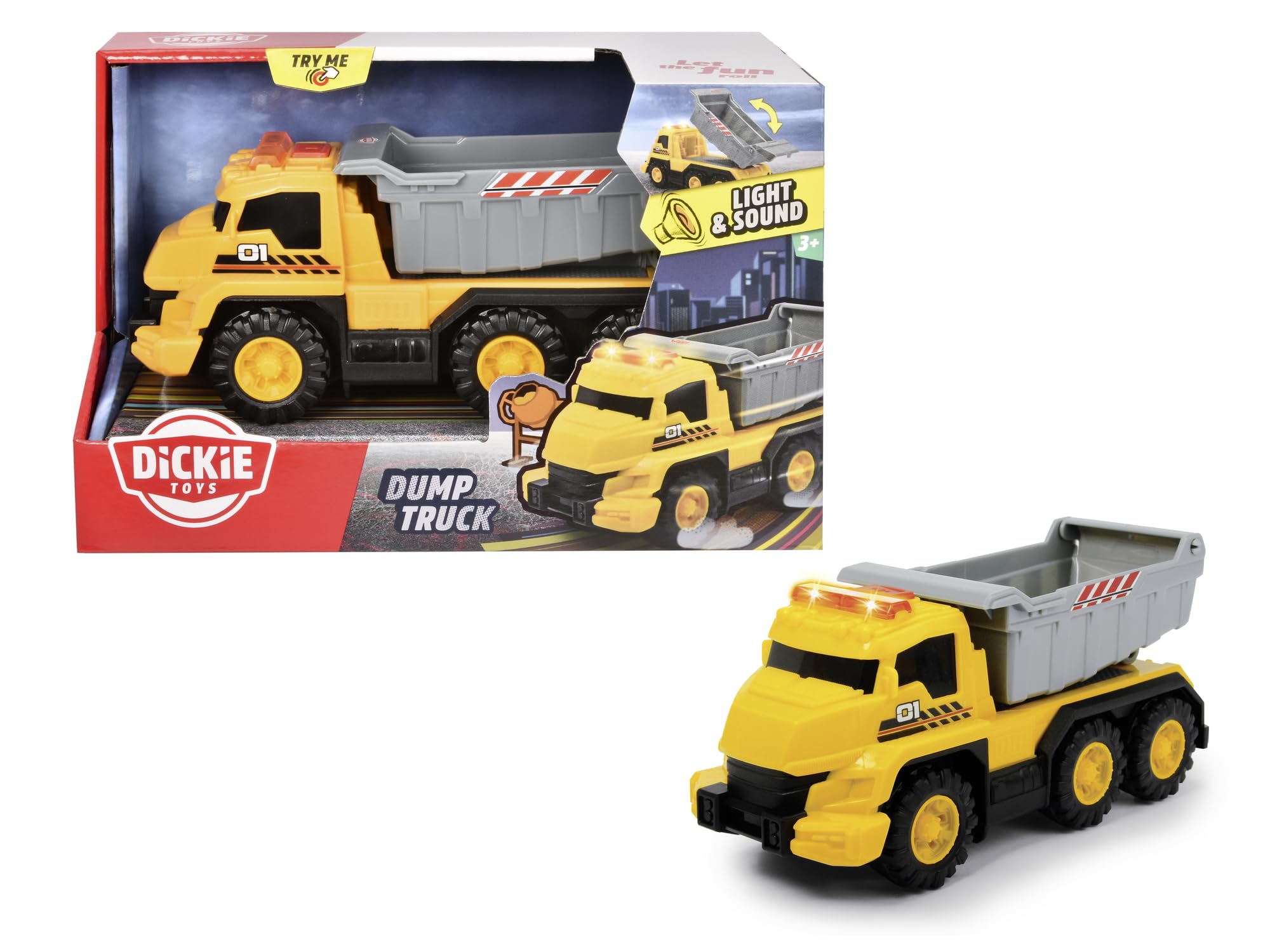 dickie-toys-muldenkipper-freilauf-kipper-16-cm-mit-licht-sound image 2