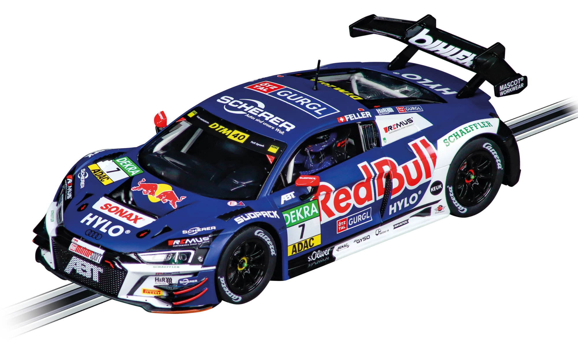 carrera-rc-audi-r8-lms-gt3-evo-ii-abt-red-bull-no-7-dtm-2024-slotcar-1-24-digita image 1