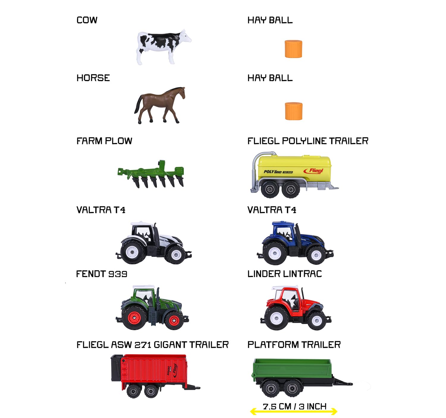 majorette-farm-auto-set-5-teilig-traktor-spielzeug-metall-7-5-cm image 4
