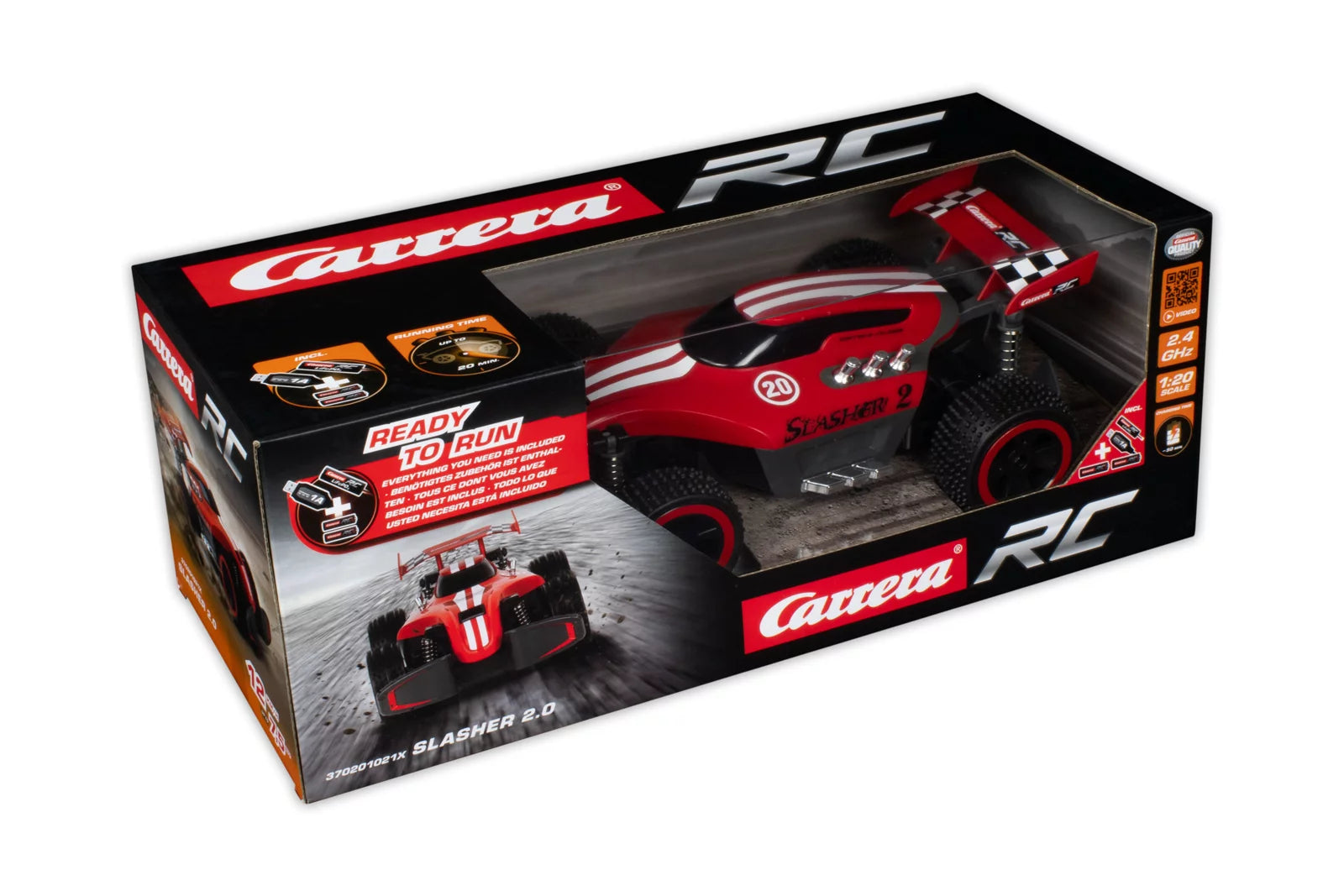 carrera-rc-slasher-2-0-2-4-ghz-rennbuggy-26-5-cm image 3