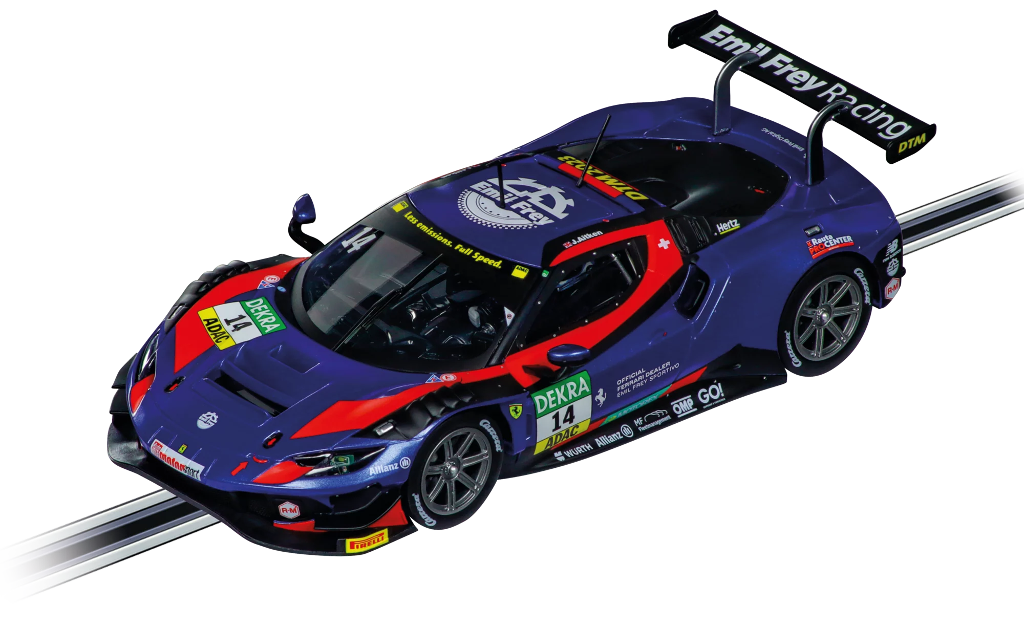 carrera-rc-ferrari-296-gt3-emil-frey-racing-no-14-dtm-2023-slotcar-digital-124-1 image 1