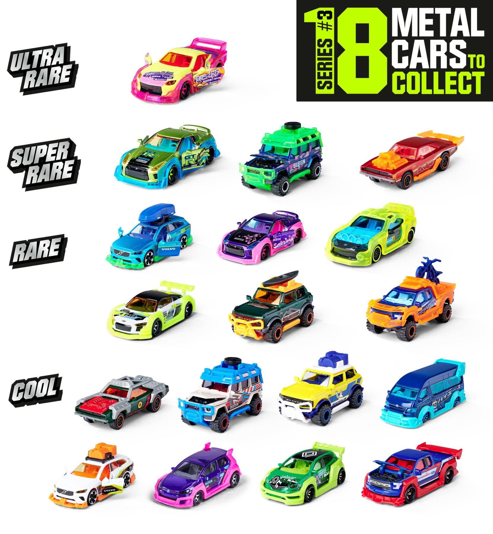 majorette-tune-ups-series-3-neon-tuning-auto-7-5-cm-mit-7-berraschungen image 2