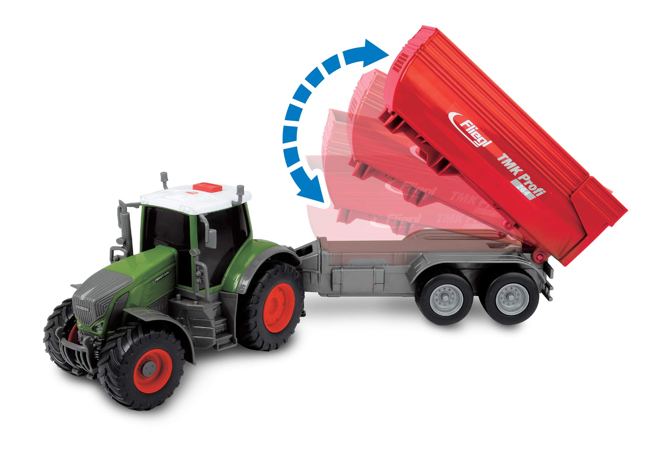 dickie-toys-fendt-939-vario-spielzeugtraktor-mit-fliegl-anh-nger-41-cm-mit-licht image 3